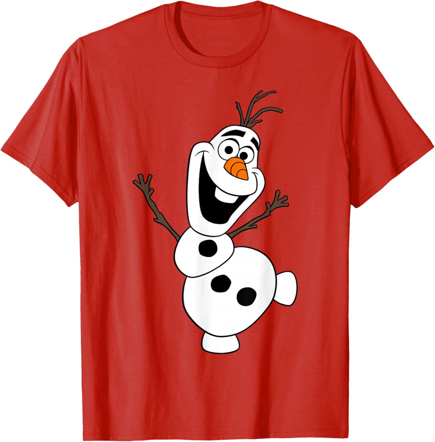 Disney Frozen Olaf Snowman Happy Pose T-Shirt for Kids and Adults - 6