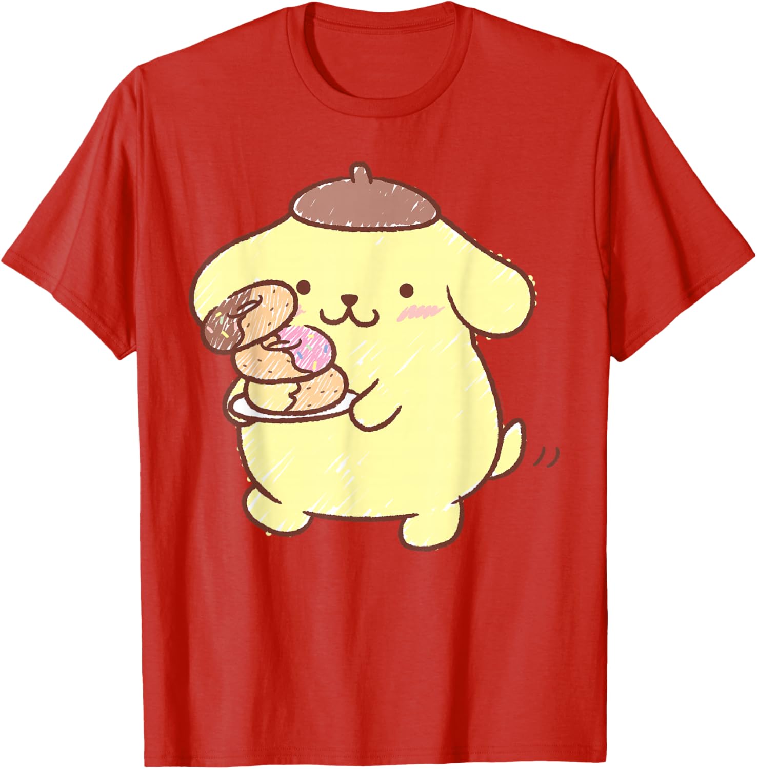 Pompompurin Donuts T-Shirt Cute & Comfy Clothing for Fans - 7