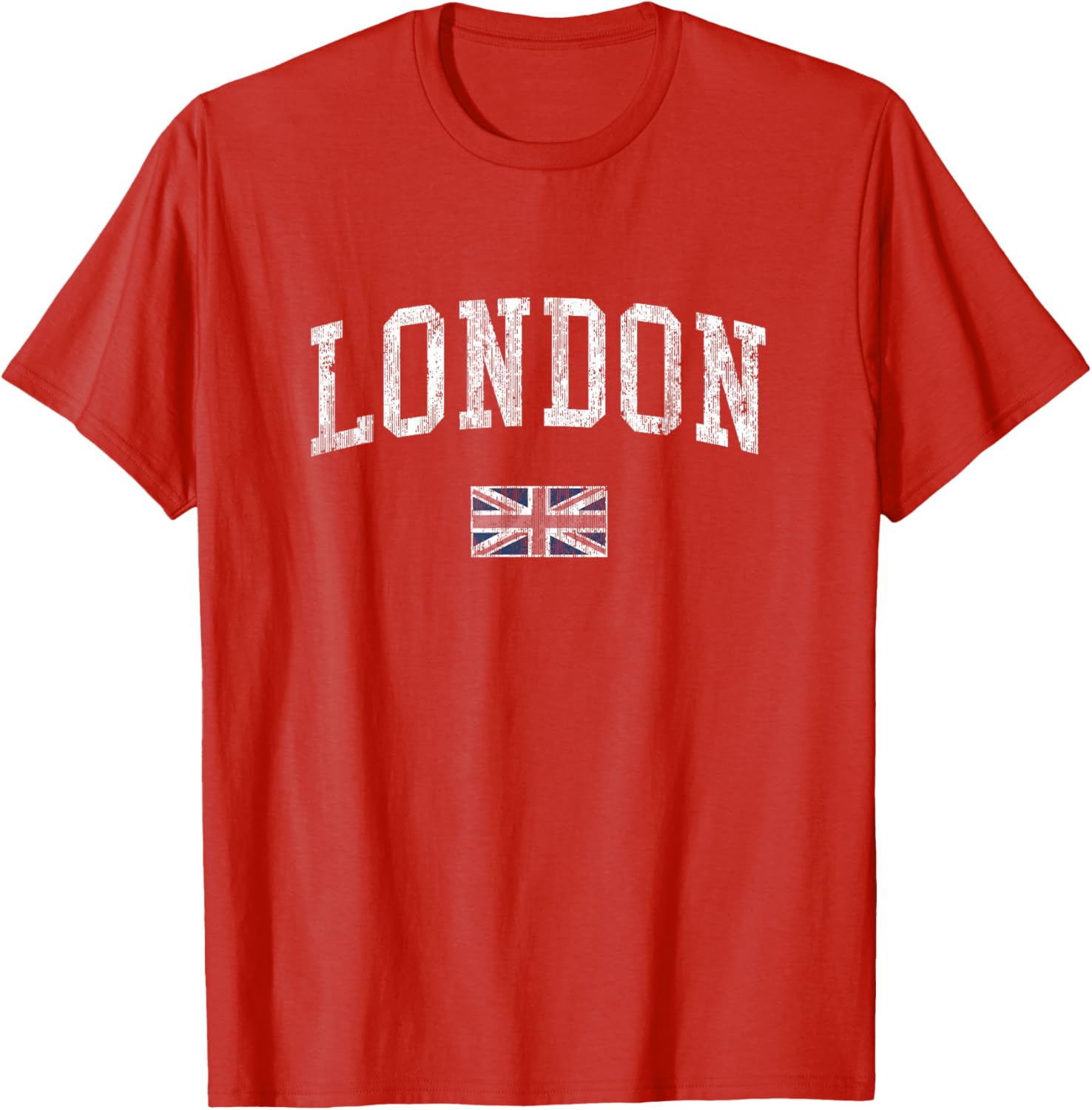 London Vintage Sports T-Shirt with British Flag Design for Men and Women - 24