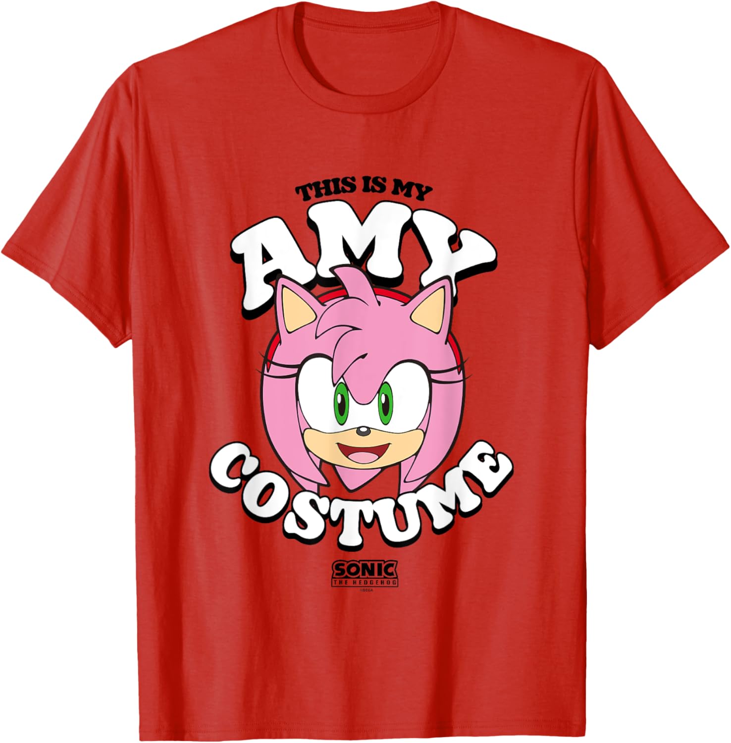 Sonic The Hedgehog Halloween Amy Costume T-Shirt for Fun Celebrations - 2