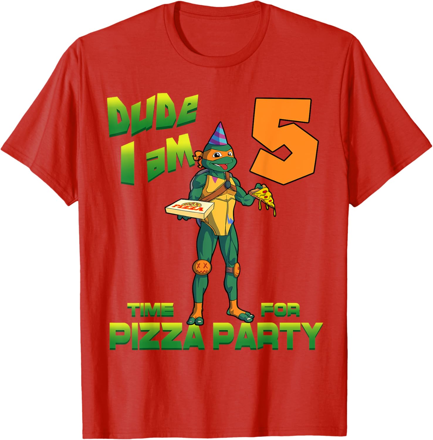 Mademark Teenage Mutant Ninja Turtles Michelangelo Pizza Party T-Shirt - 24
