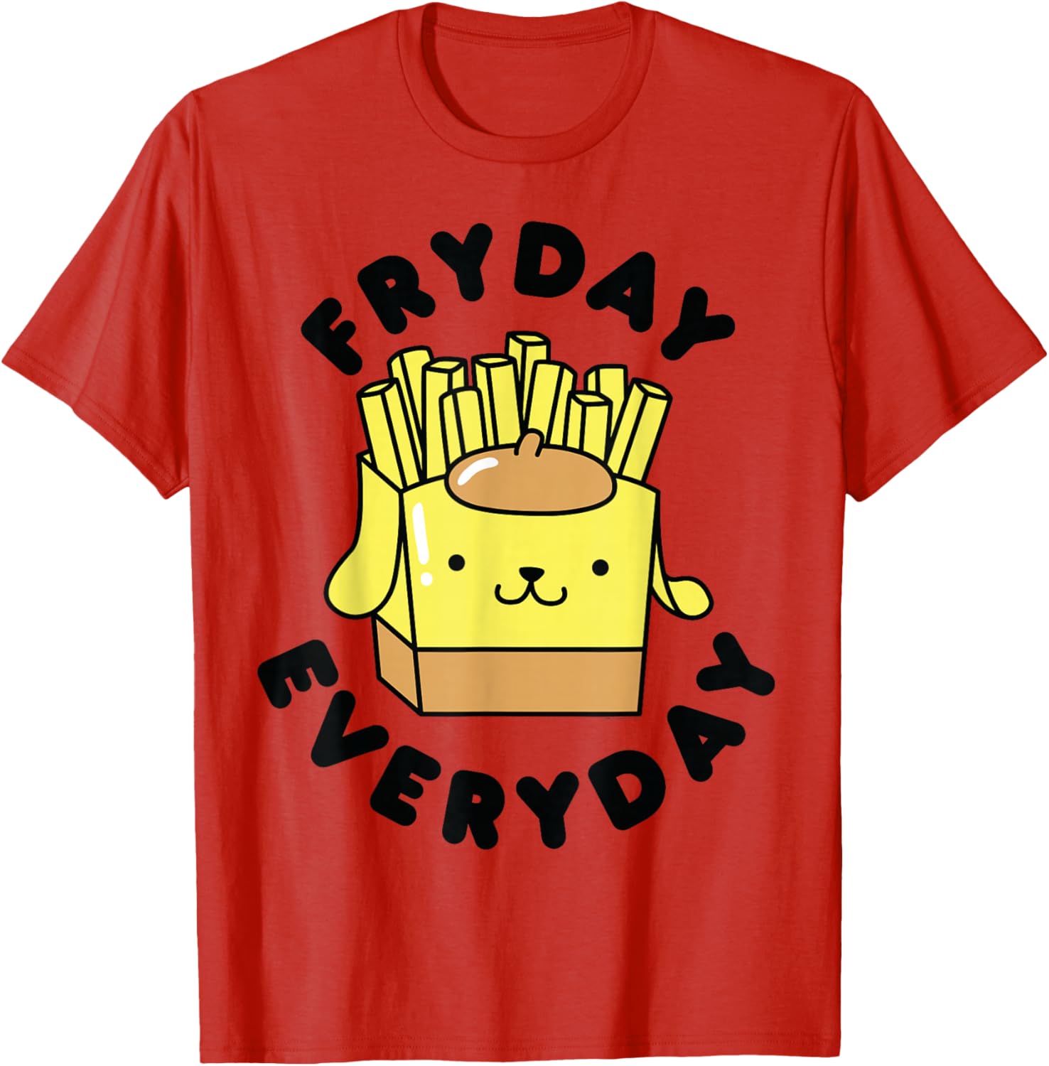 Pom Pom Purin French Fries Fryday T-Shirt for Fun Casual Wear - 14