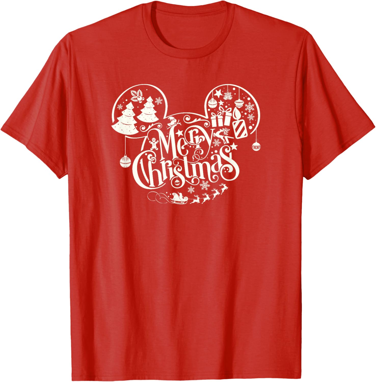 Merry Mickey Ears T-Shirt | Disney Christmas Clothing for Kids & Adults - 11