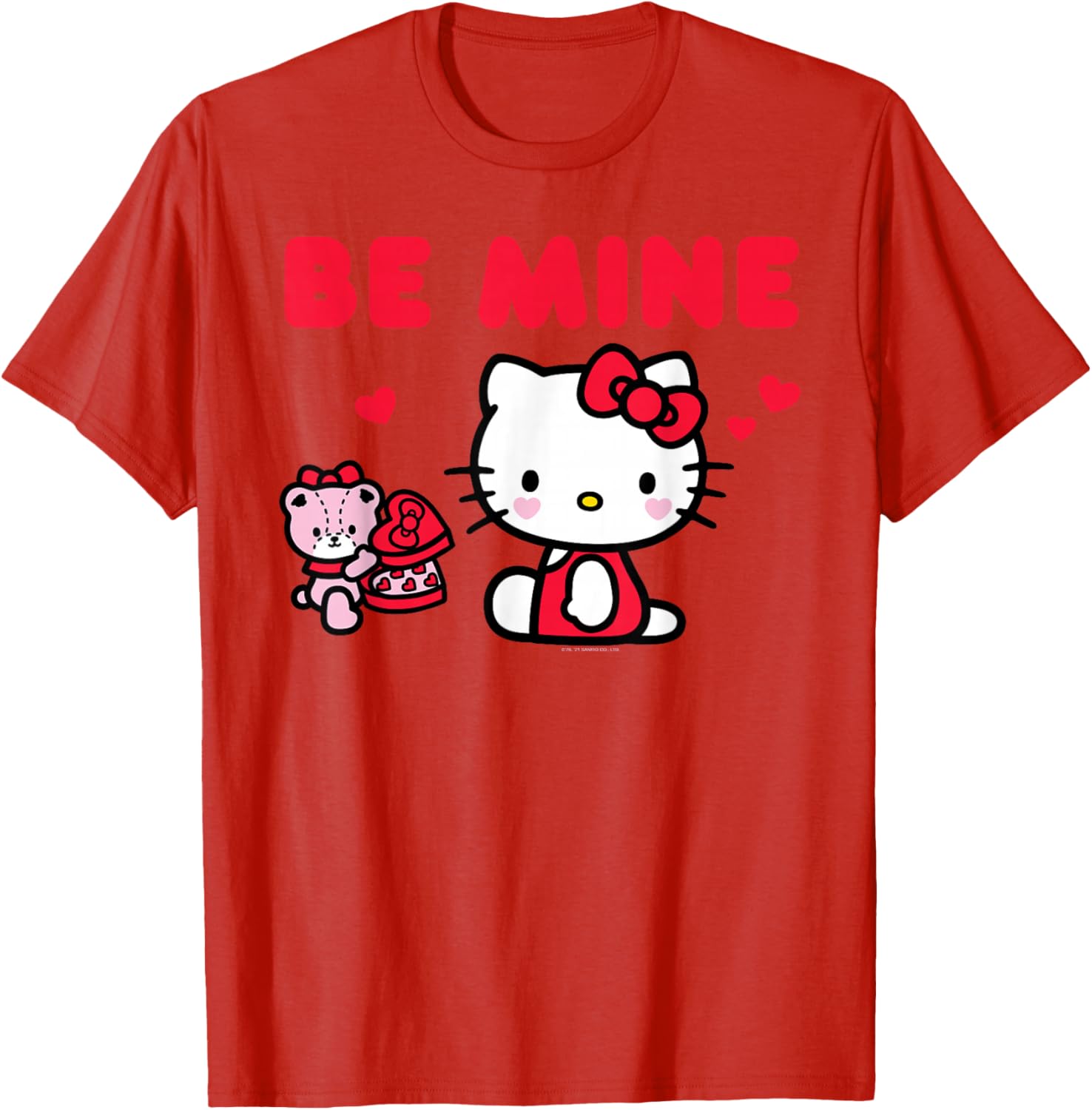 Cute Hello Kitty Be Mine Chocolates T-Shirt for Valentine's Day Fun - 5