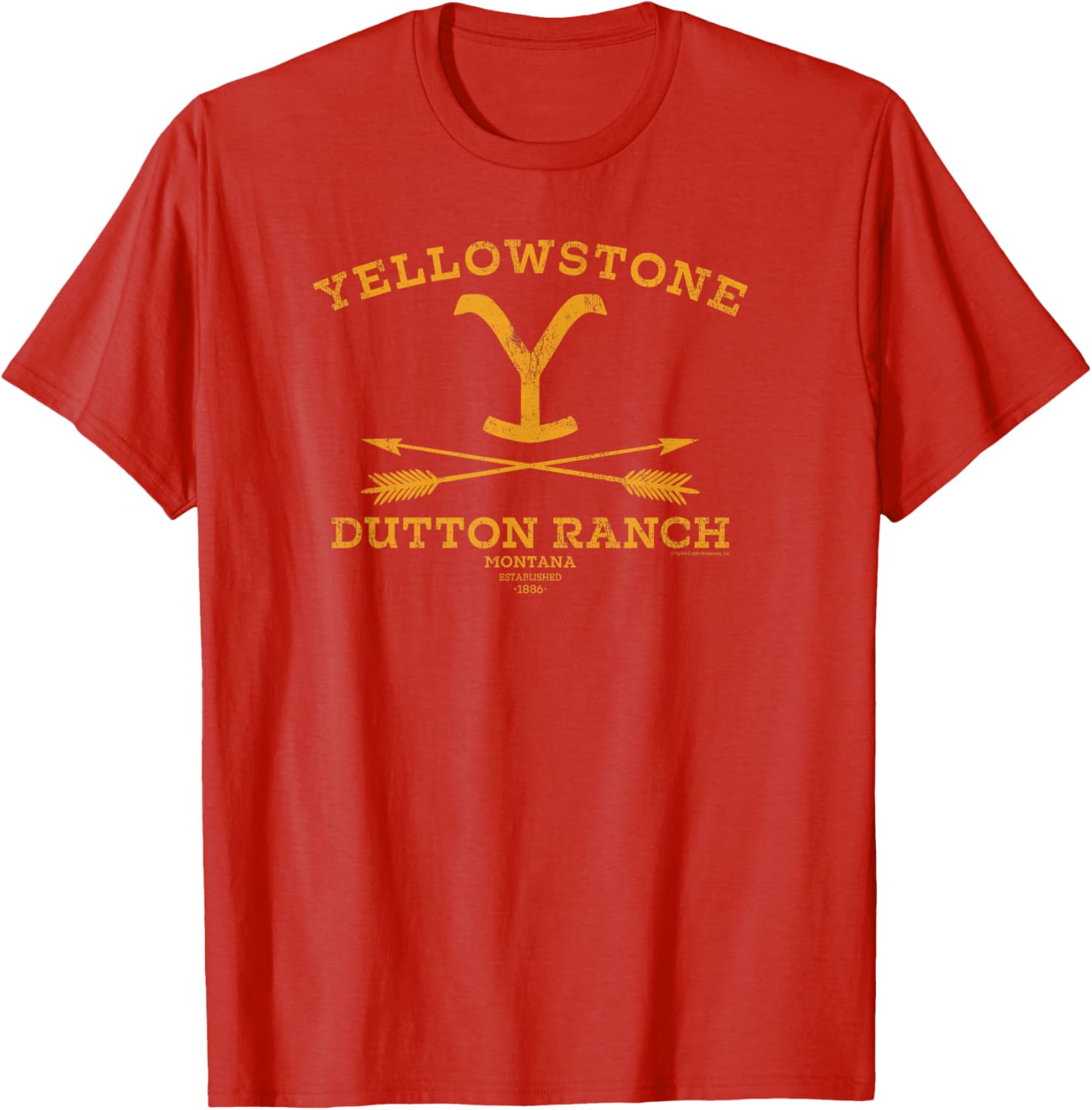 Yellowstone Dutton Ranch Arrows T-Shirt for Women - Black Crew Neck Cotton Blend - 9