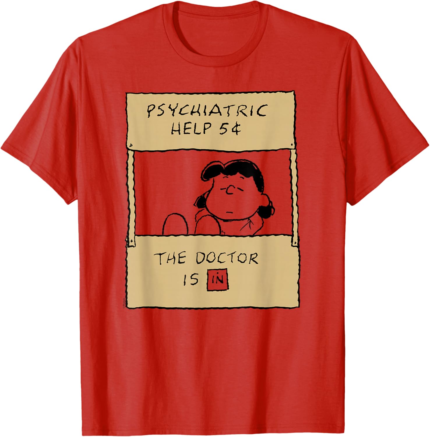 Peanuts Lucy Doctor Is In T-Shirt for Fans of Classic Comics and Fun - 4