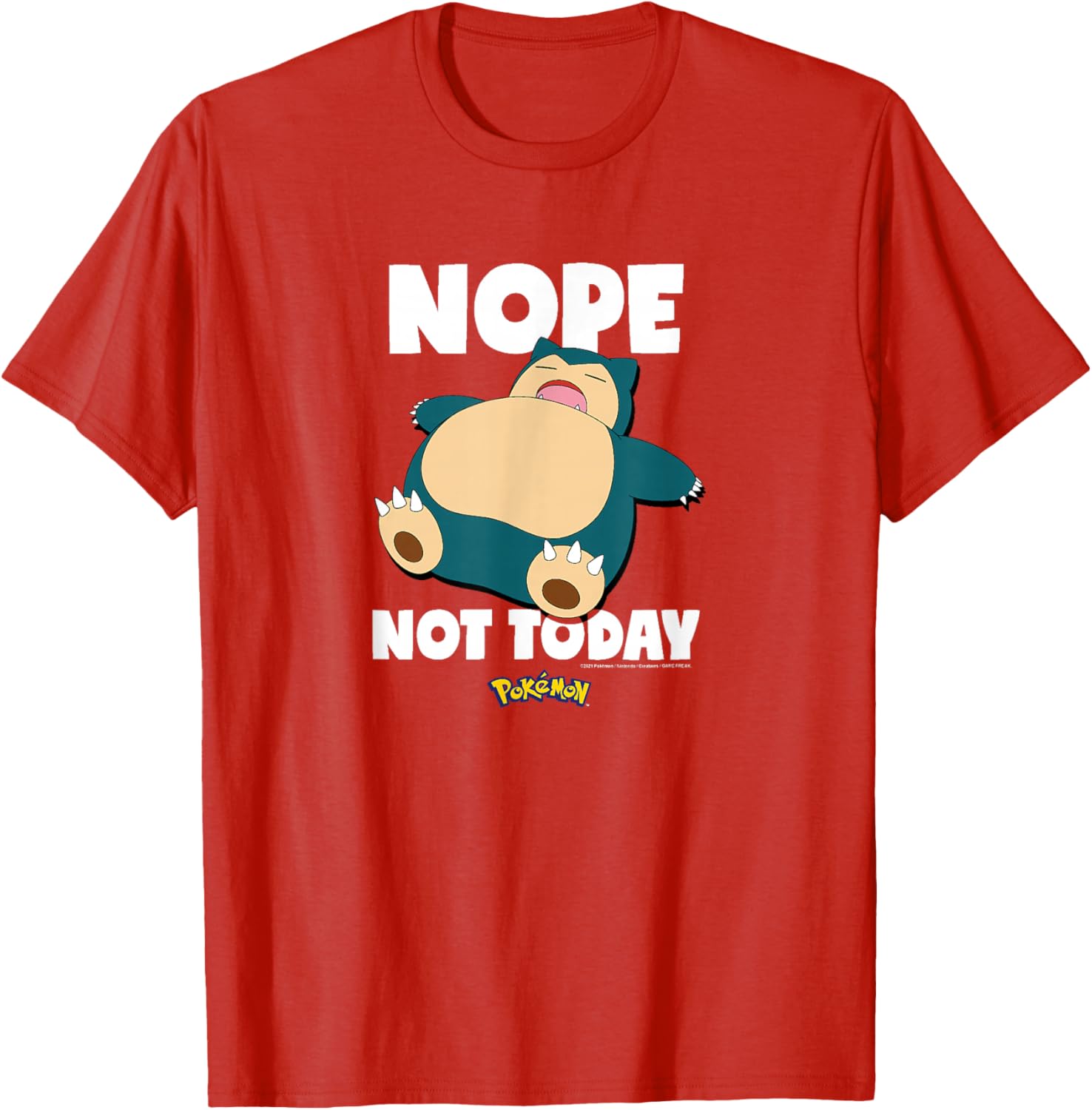 Pokémon Snorlax Nope Not Today T-Shirt for Casual Style and Comfort - 12