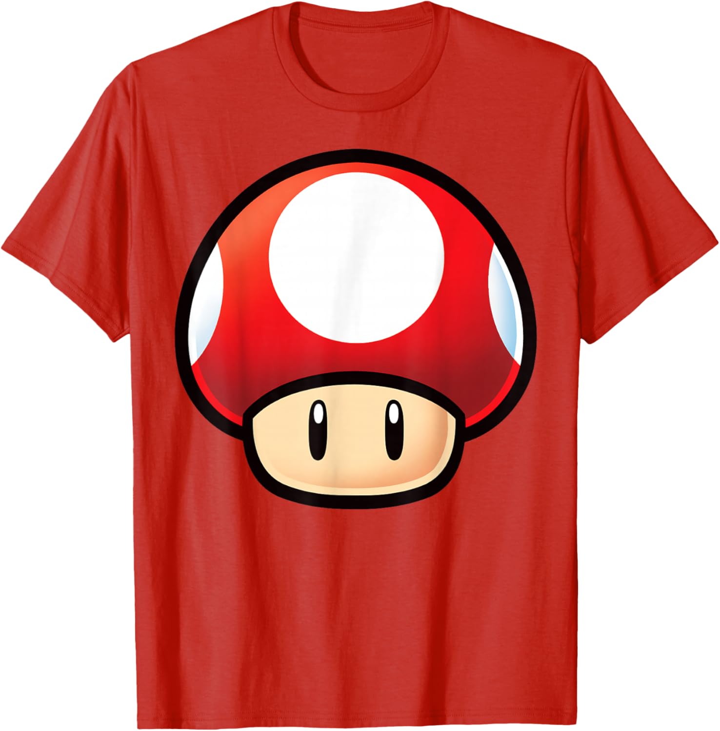 Super Mario Red Mushroom Big Face T-Shirt for Gamers and Fans - 2