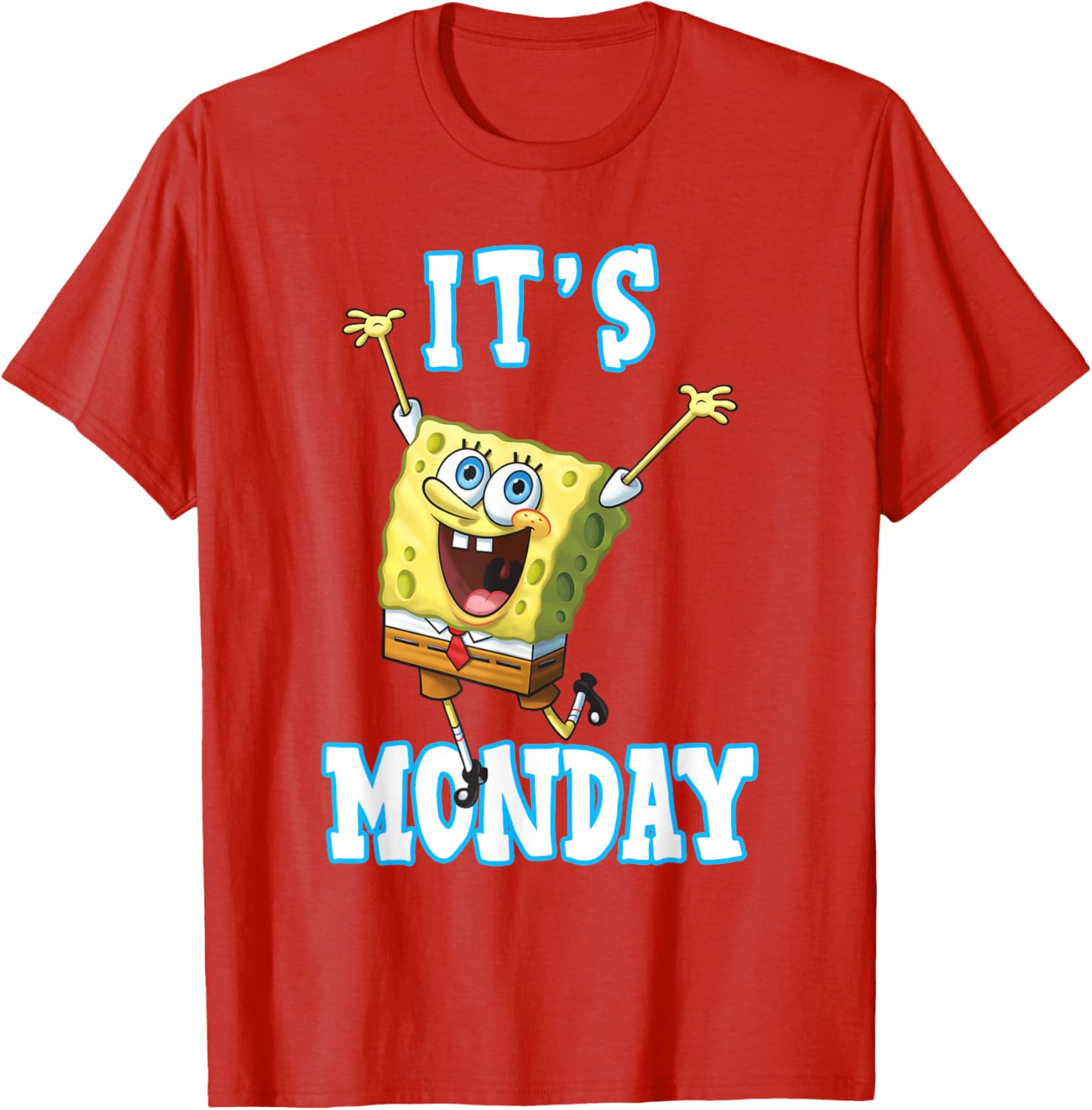 Mademark SpongeBob SquarePants It's Monday T-Shirt for Fun Casual Wear - 7