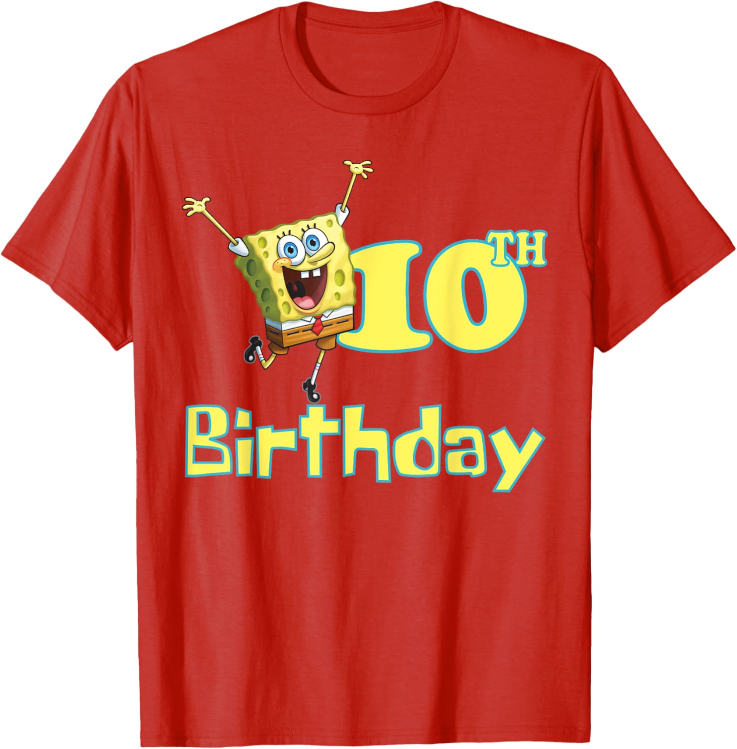 Mademark SpongeBob SquarePants 10th Birthday T-Shirt for Kids and Fans - 6