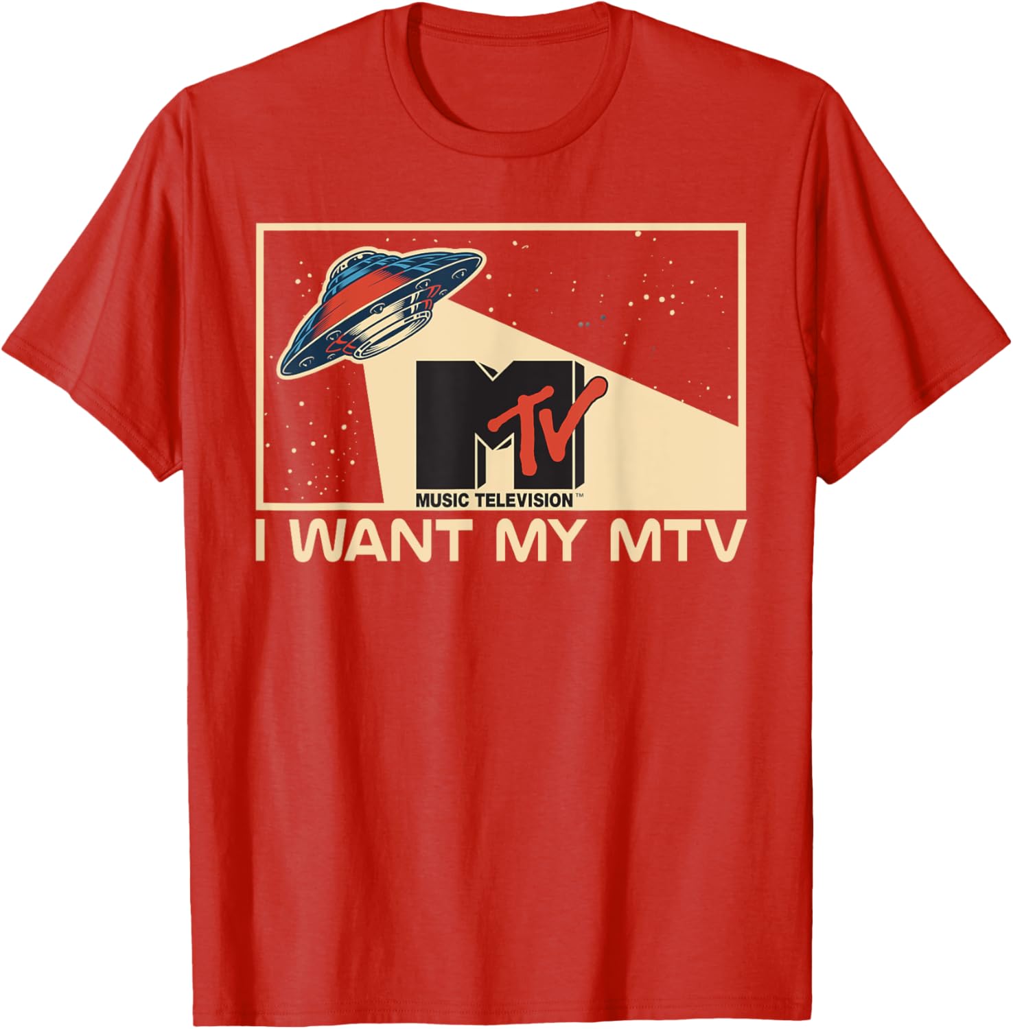 Mademark x MTV Vintage Alien UFO Beam T-Shirt for MTV Fans - 16