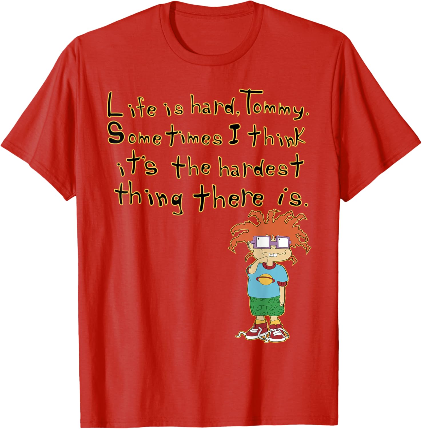 Mademark x Rugrats Chuckie Life is Hard Tommy Graphic T-Shirt - 19