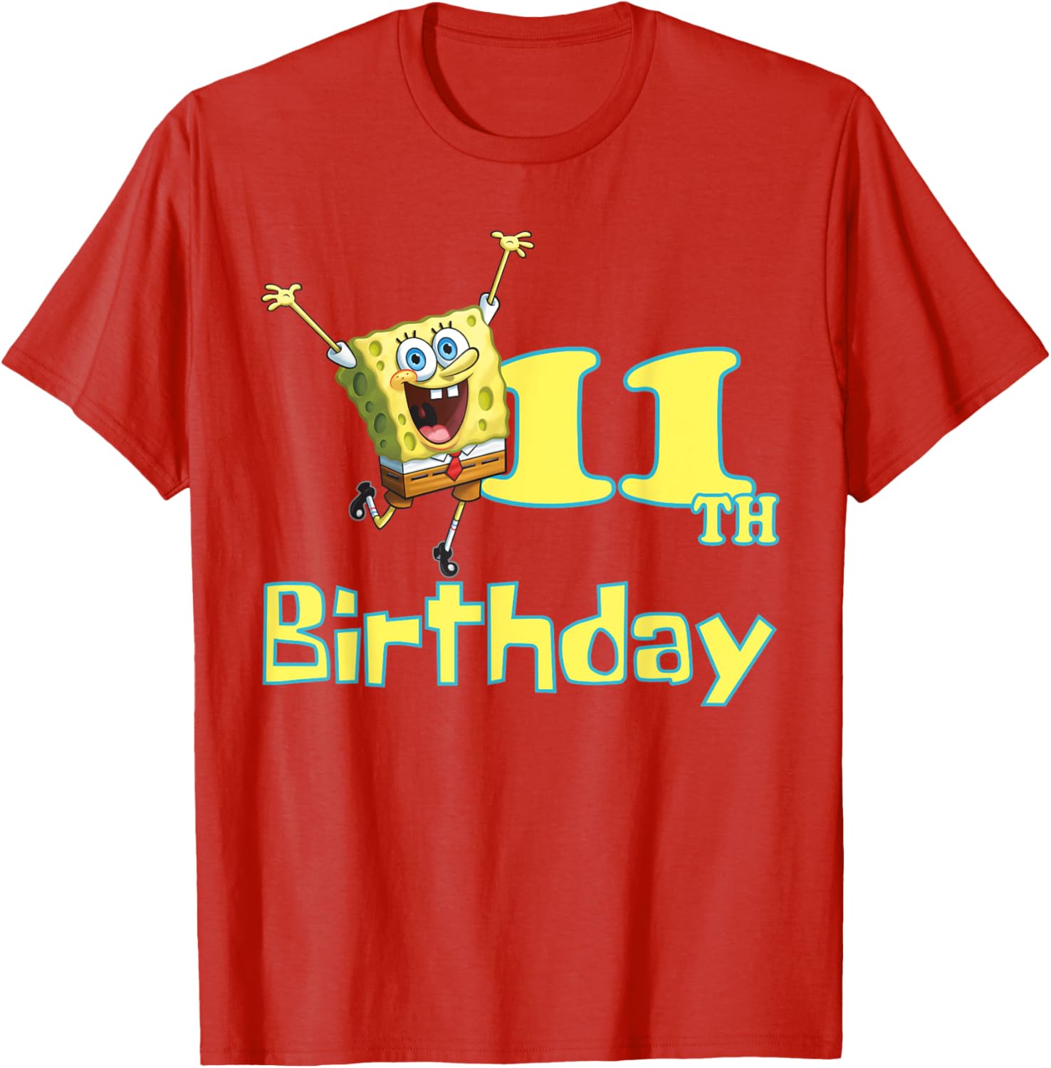 Mademark SpongeBob SquarePants 11th Birthday T-Shirt for Kids - 6