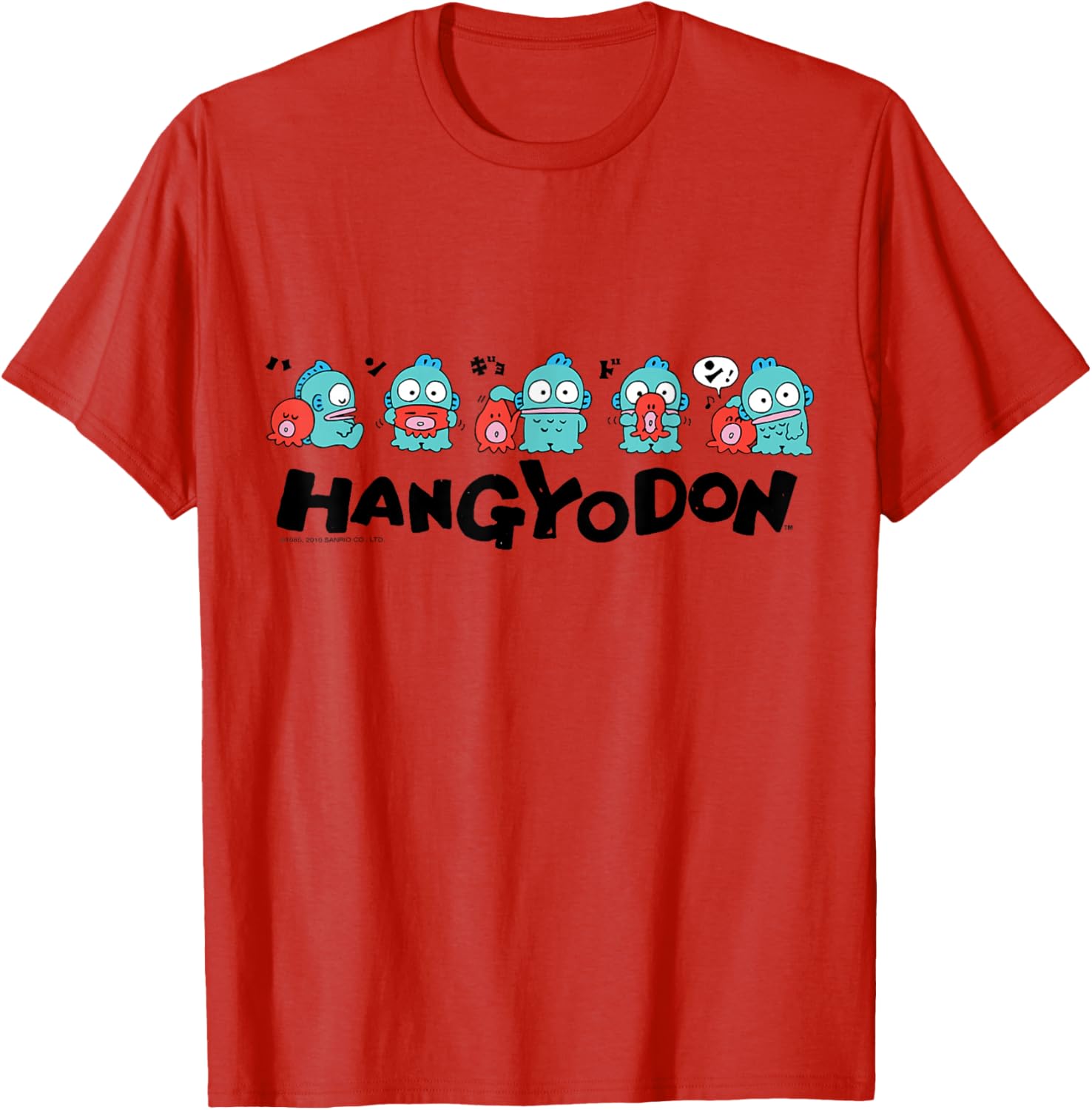 Sanrio Hangyodon and Friends T-Shirt Cute Graphic Tee for Fans - 6