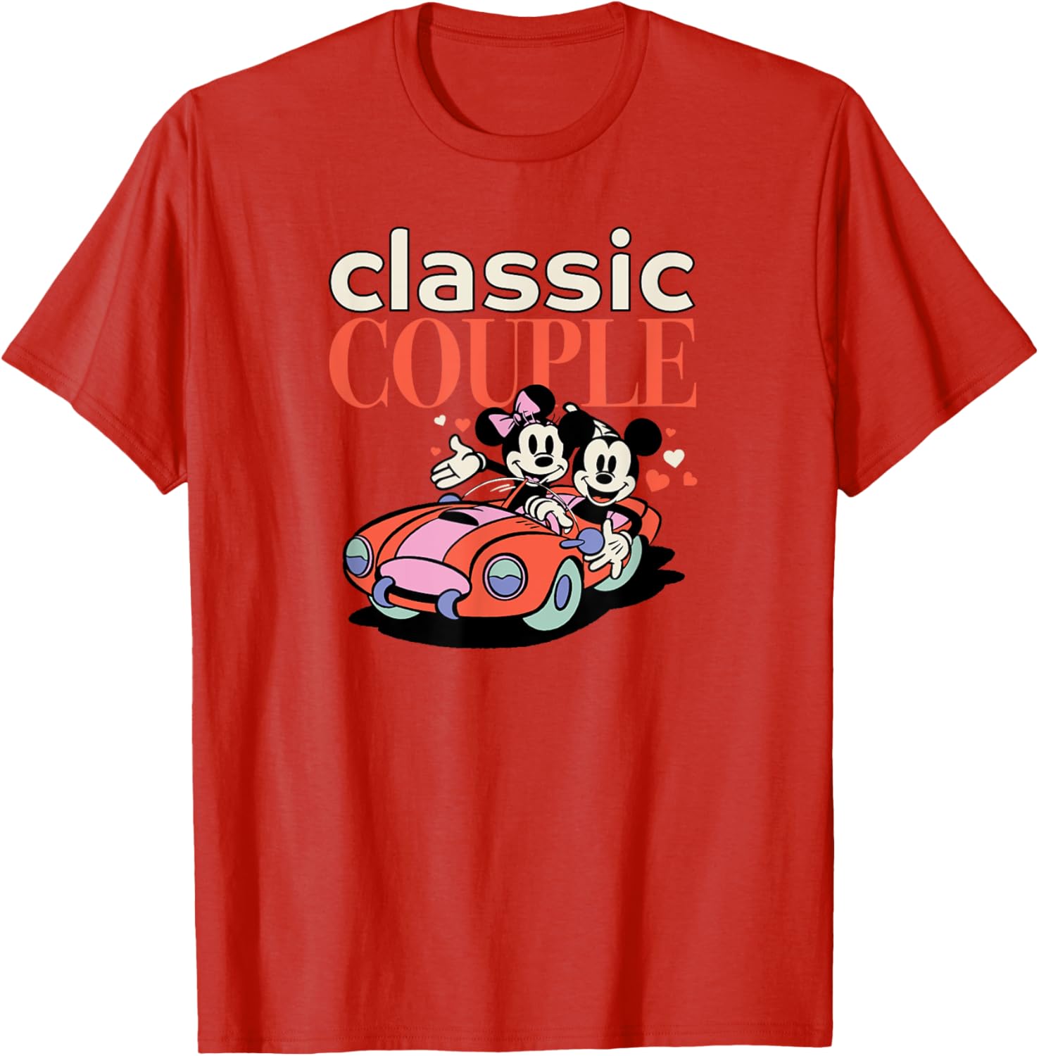 Cute Mickey and Minnie Valentine's Day Couple T-Shirt for Disney Lovers - 3