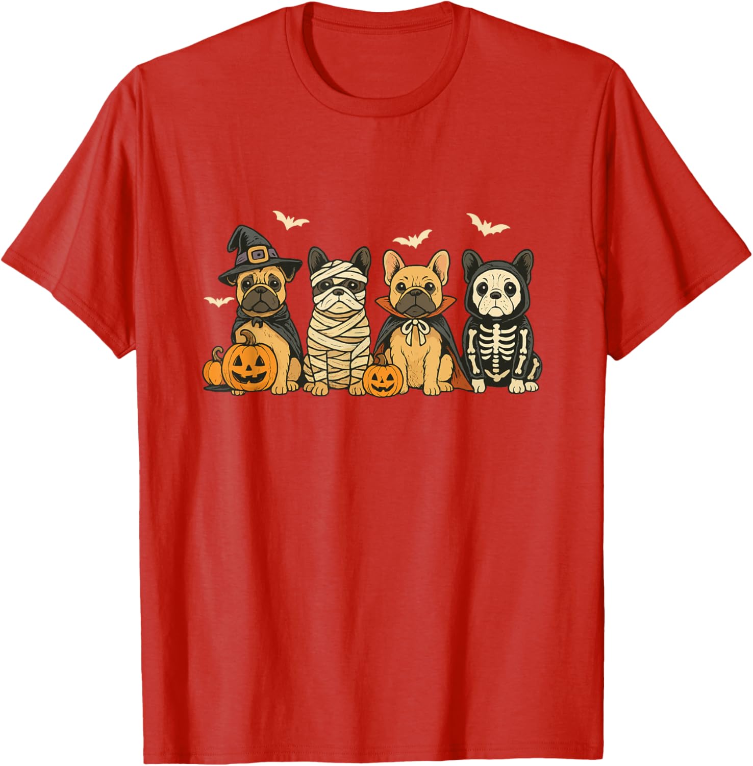 Mummy French Bulldog Halloween Witch Dog Mom T-Shirt for Fall Fun - 15