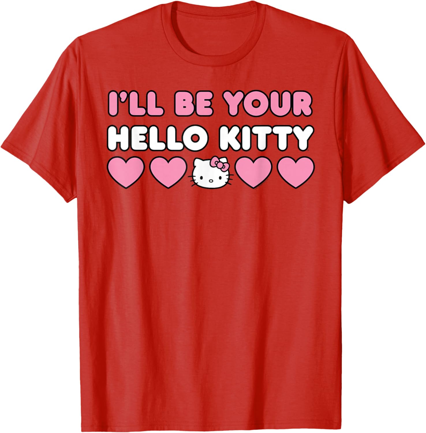 Cute Hello Kitty Couples Matching Valentine's Day T-Shirt for Lovers - 1