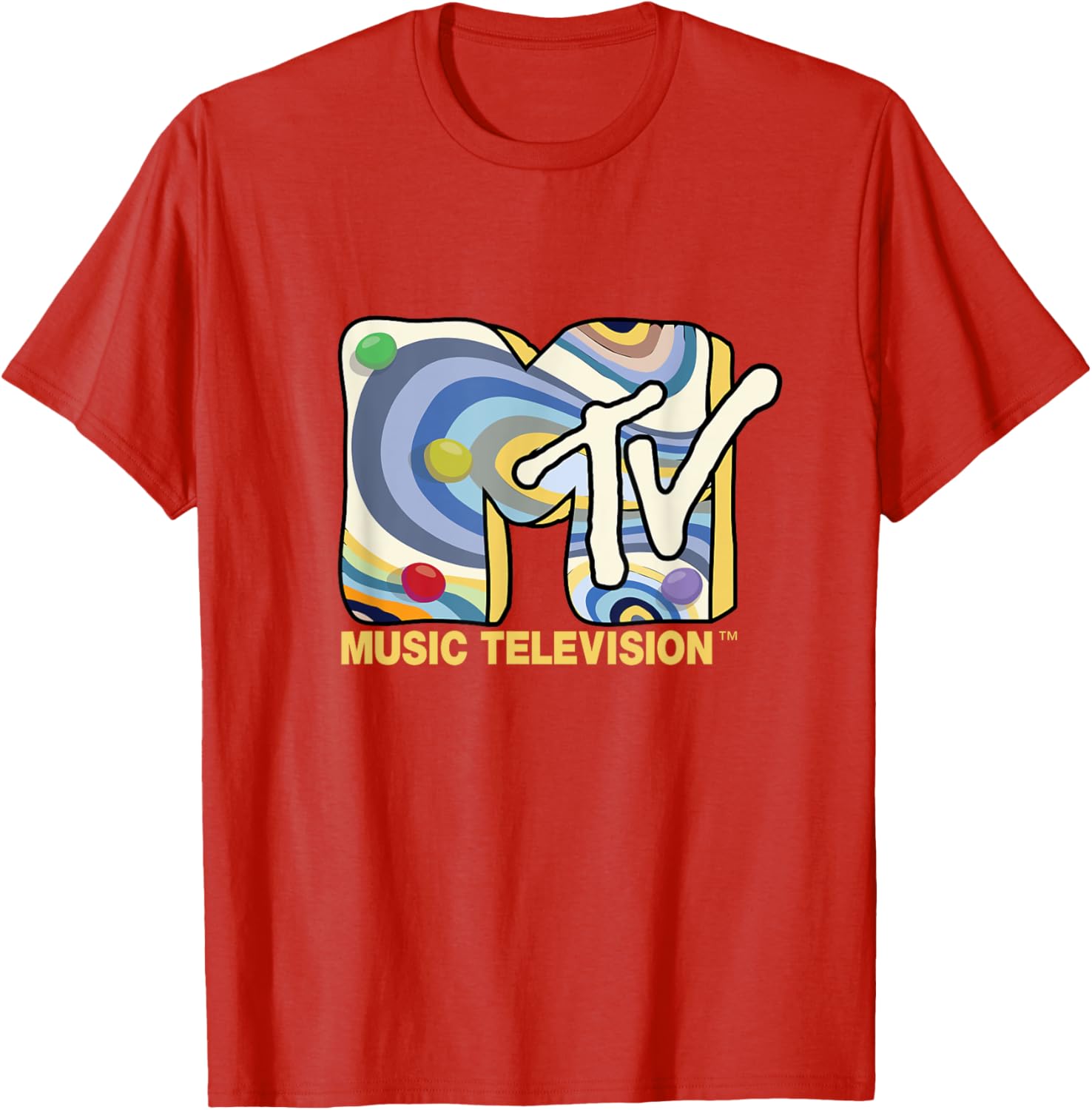 Mademark x MTV Retro Logo T-Shirt with 70s and 80s Party Art Design - 2