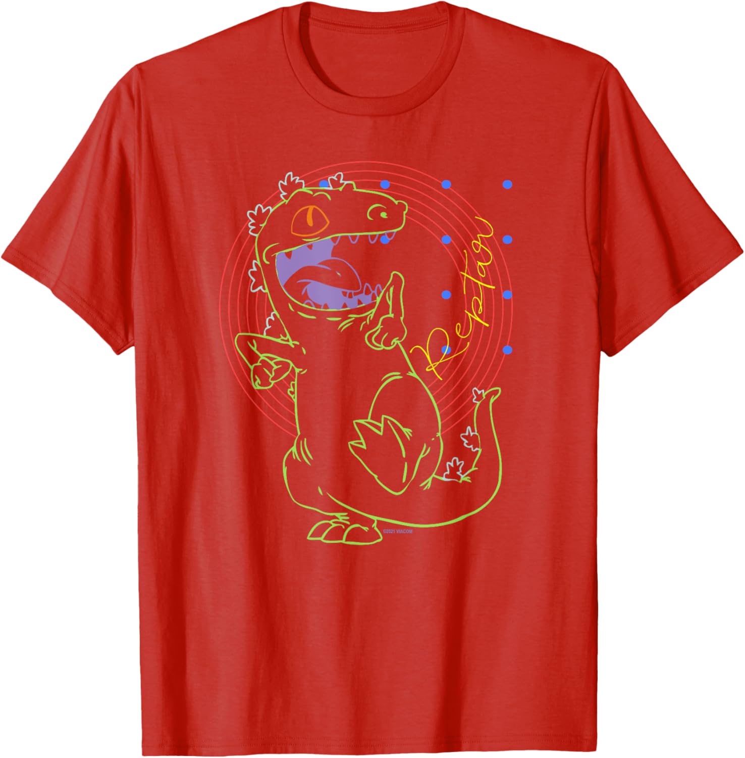 Mademark Rugrats Reptar Retro Outline T-Shirt for Nostalgic Fans - 5