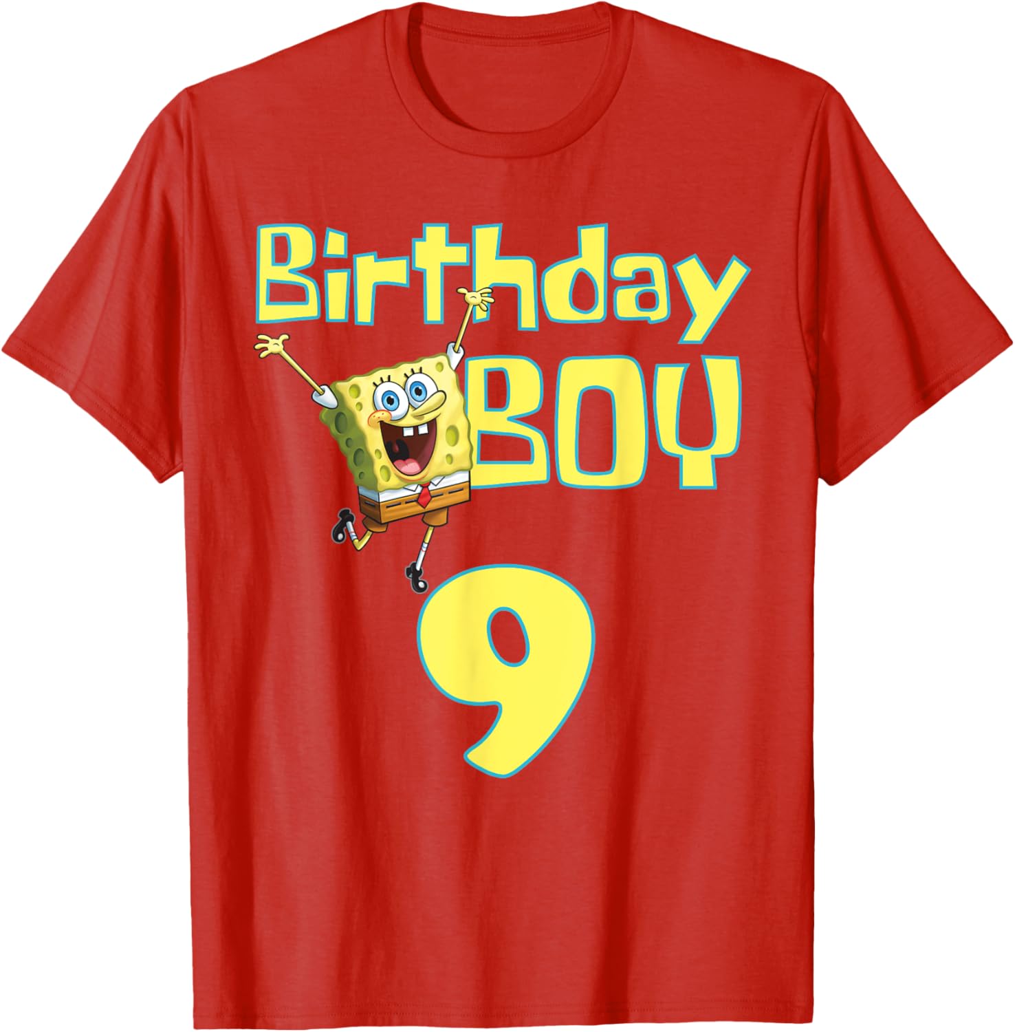 Mademark SpongeBob SquarePants Birthday Boy 9 T-Shirt for Kids - 2