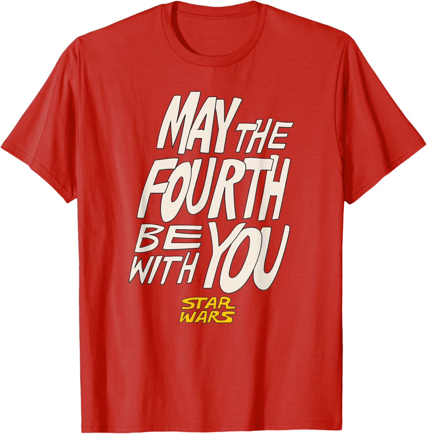 Men's Black May the Fourth T-Shirt with Hand-Drawn Design, Small - 9