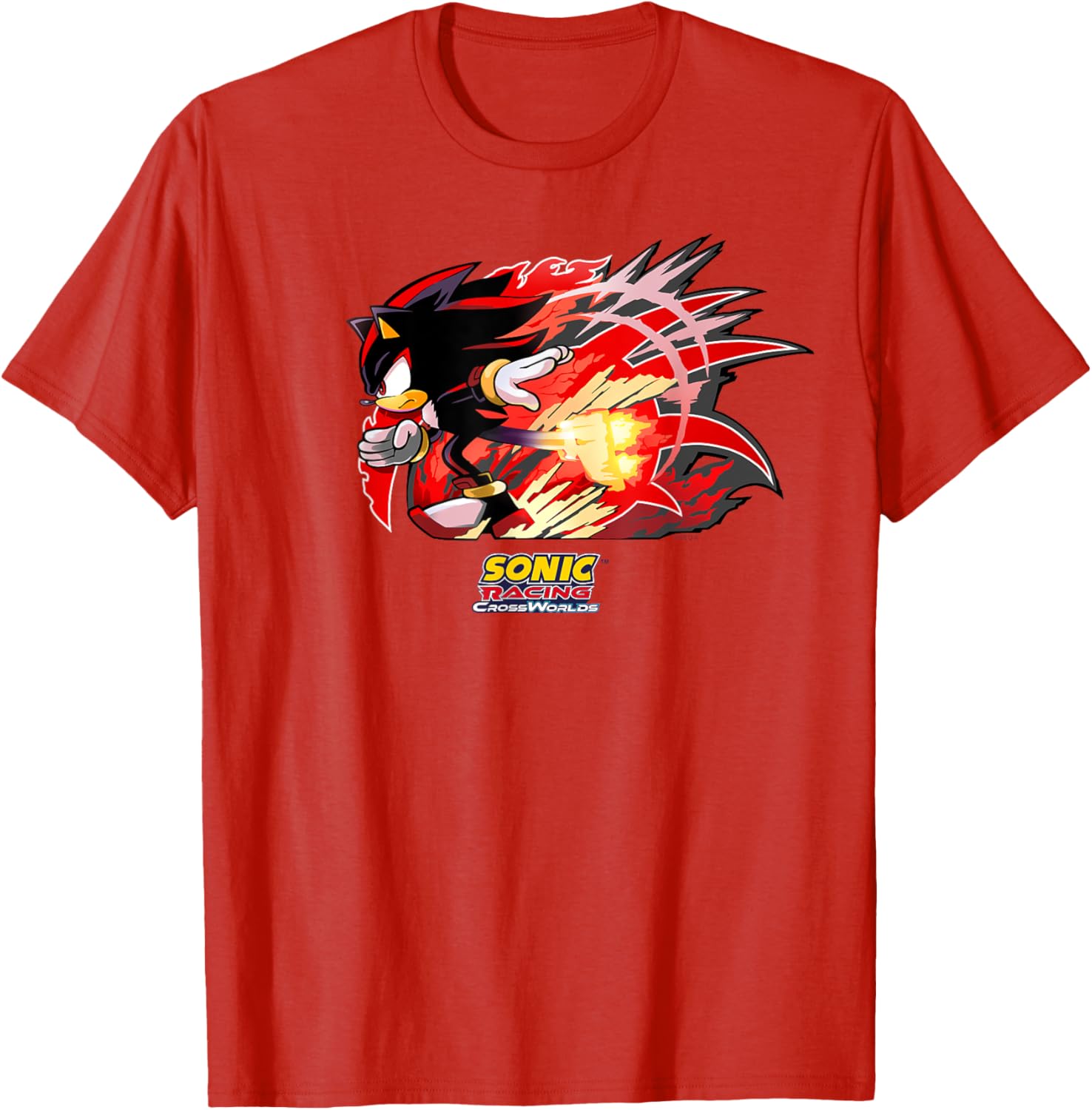 Sonic Racing CrossWorlds Shadow Decal T-Shirt for Gamers and Fans - 15