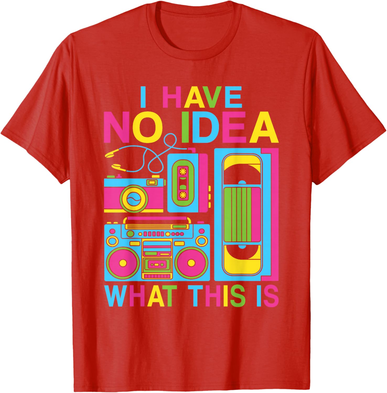 Retro 80s 90s Kids T-Shirt for Boys and Girls - Fun 'I Have No Idea' Design - 13