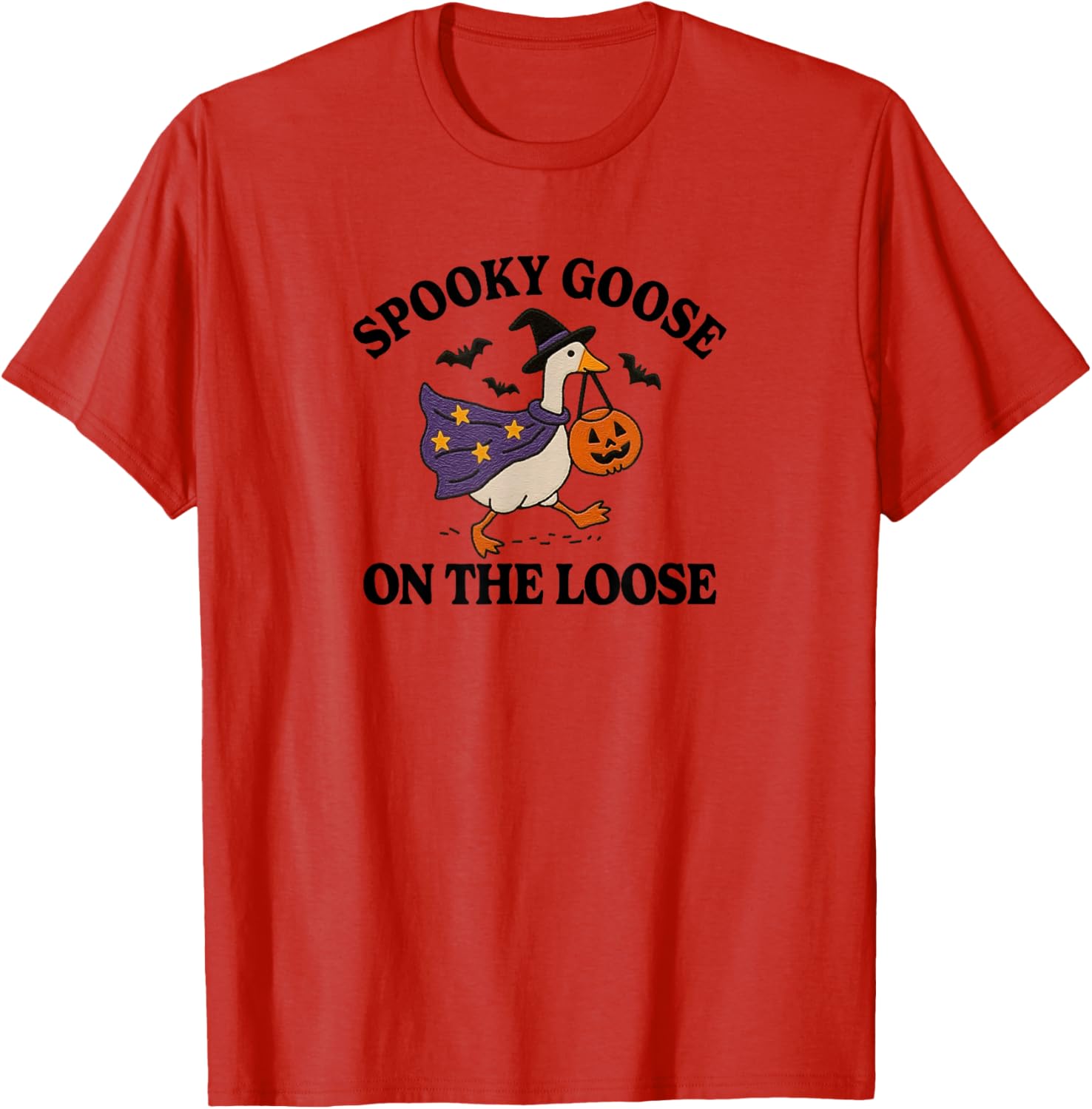 Spooky Goose on the Loose Funny Halloween T-Shirt for Animal Lovers - 13