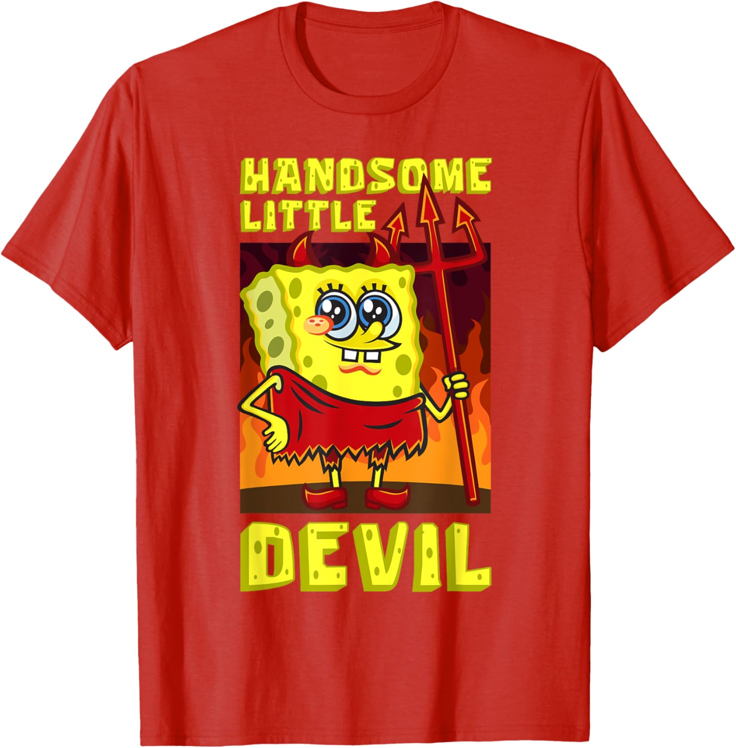Mademark SpongeBob Handsome Little Devil Halloween Costume Kids T-Shirt - 10