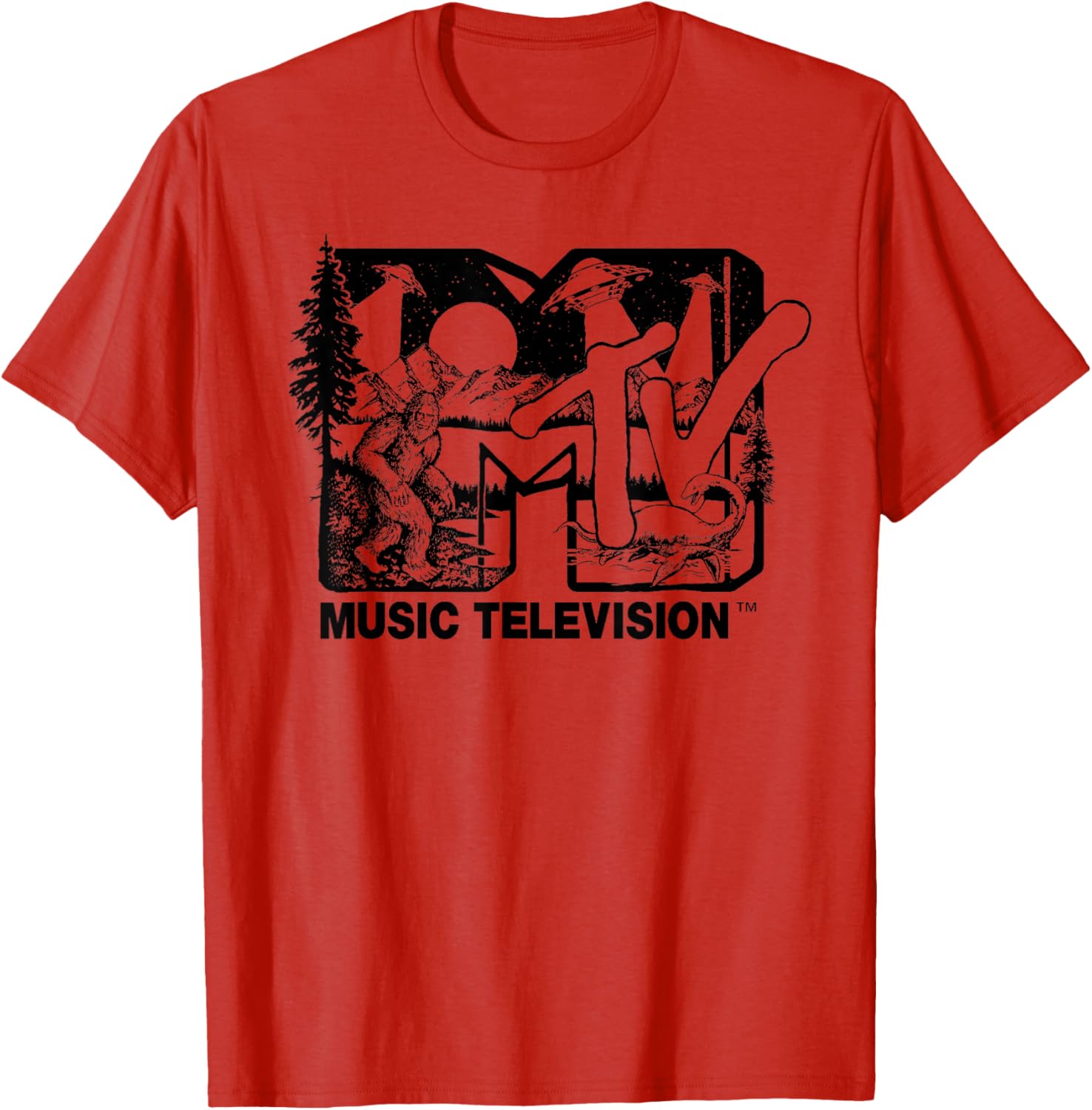 Mademark x MTV Cryptid Logo T-Shirt Featuring Bigfoot UFO & Nessie - 20