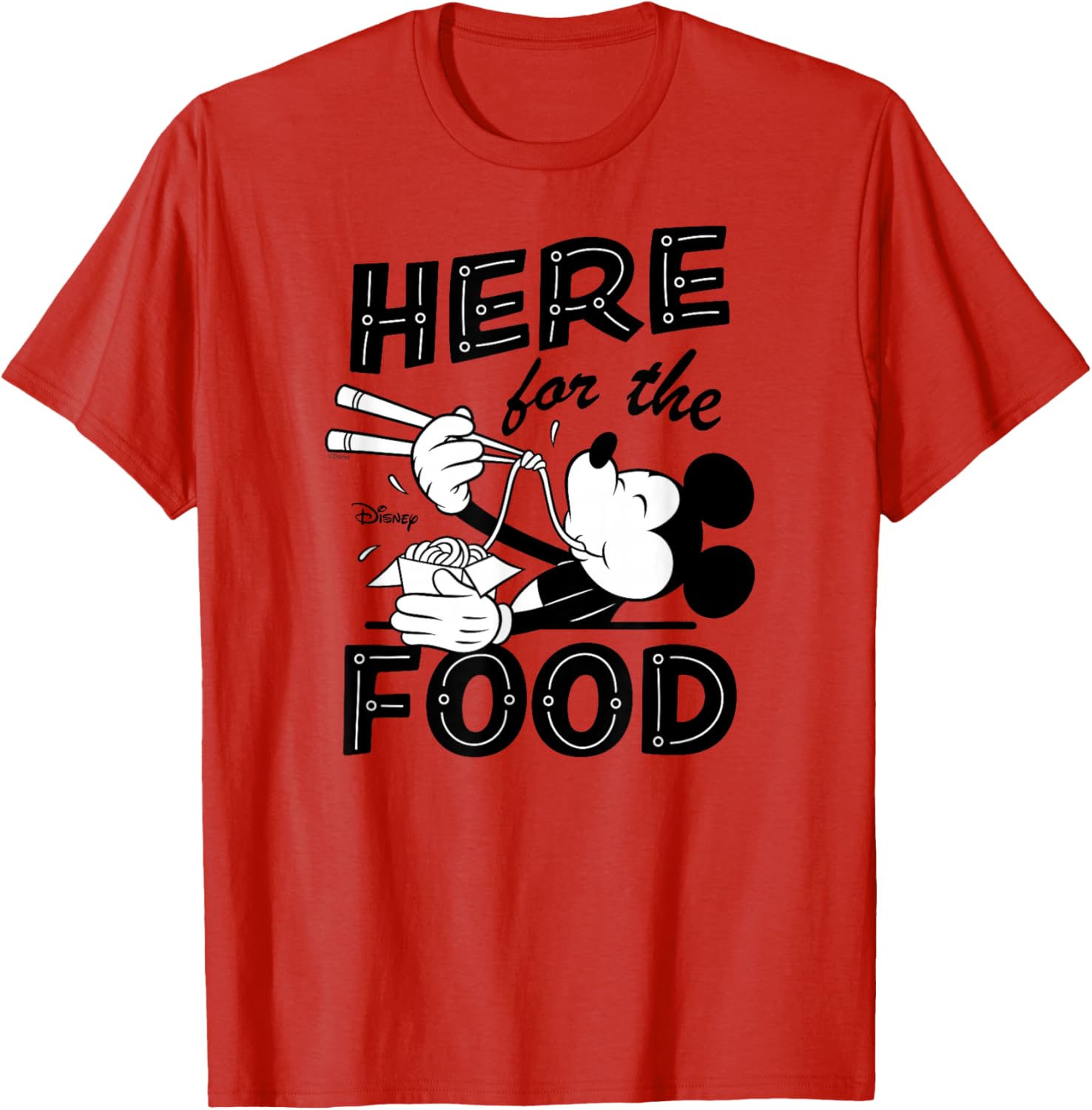Disney Mickey Here for the Food T-Shirt Fun and Comfortable Apparel - 5