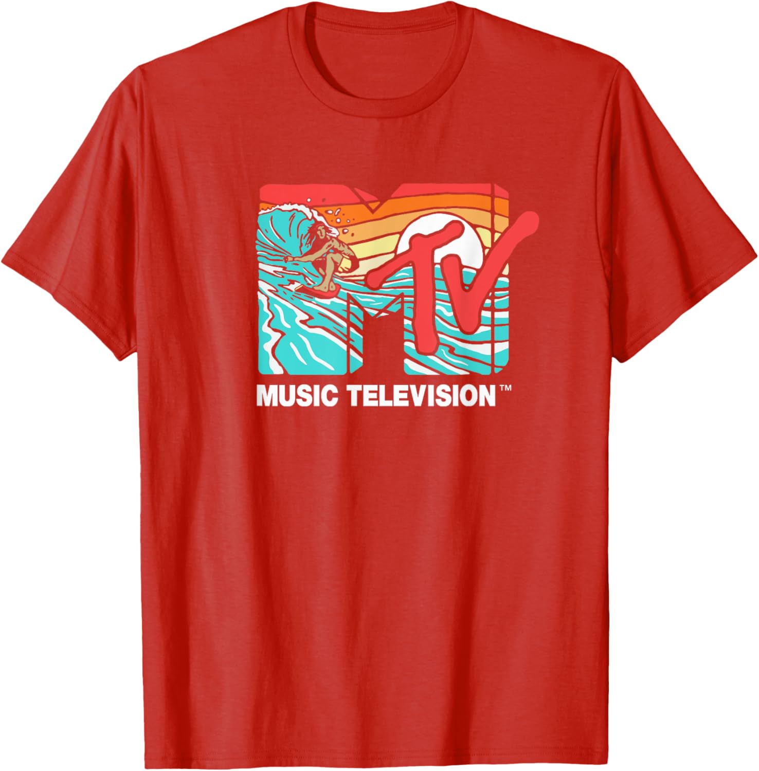 Mademark x MTV Catch a Wave Surfer Logo Retro Graphic T-Shirt - 17