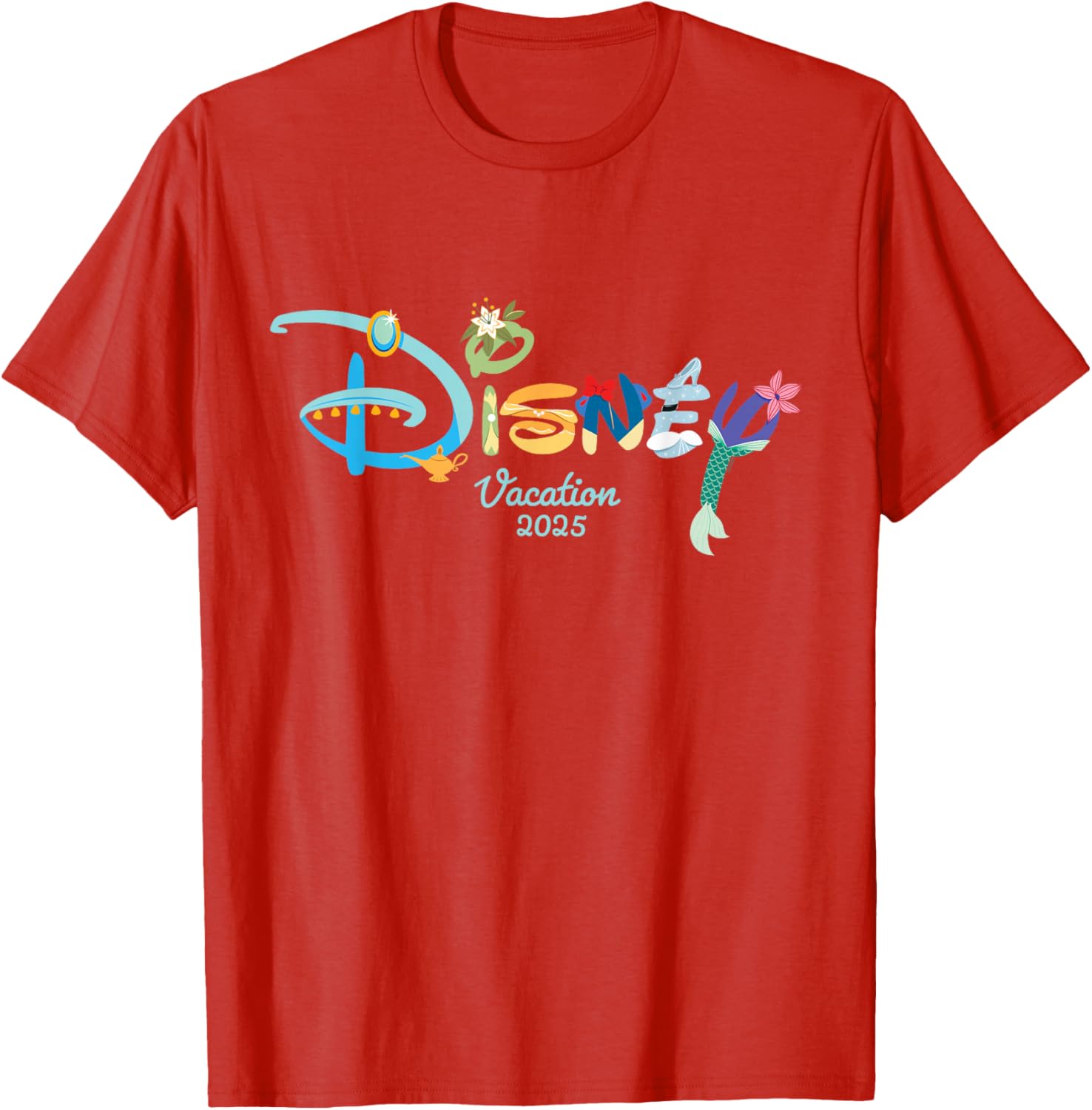 Disney Princess Letters Logo T-Shirt for Magical Disney Vacation 2025 - 6