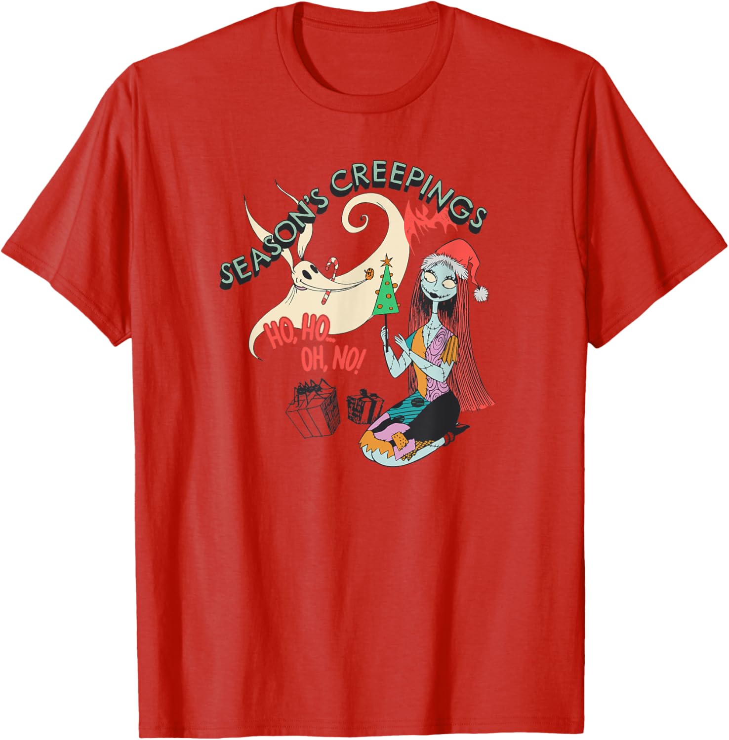 Men's Nightmare Before Christmas Sally and Zero Graphic T-Shirt Grey Small - 5