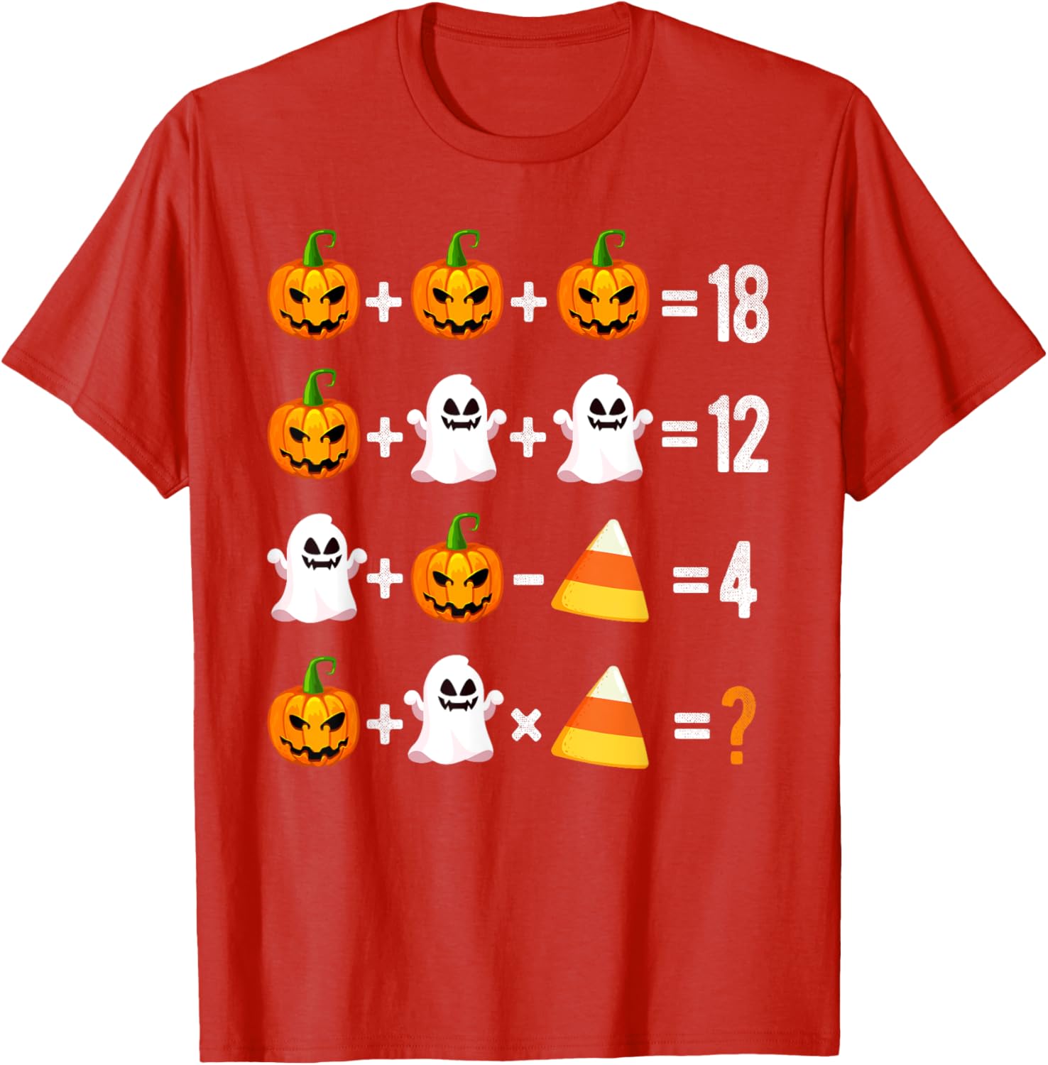 Halloween Order of Operations Math Pumpkin T-Shirt for Teachers - 20