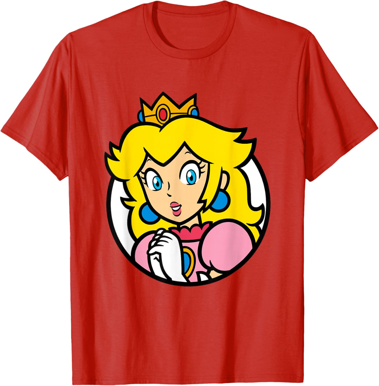 Super Mario Bros Princess Peach Portrait T-Shirt for Fans and Gamers - 16