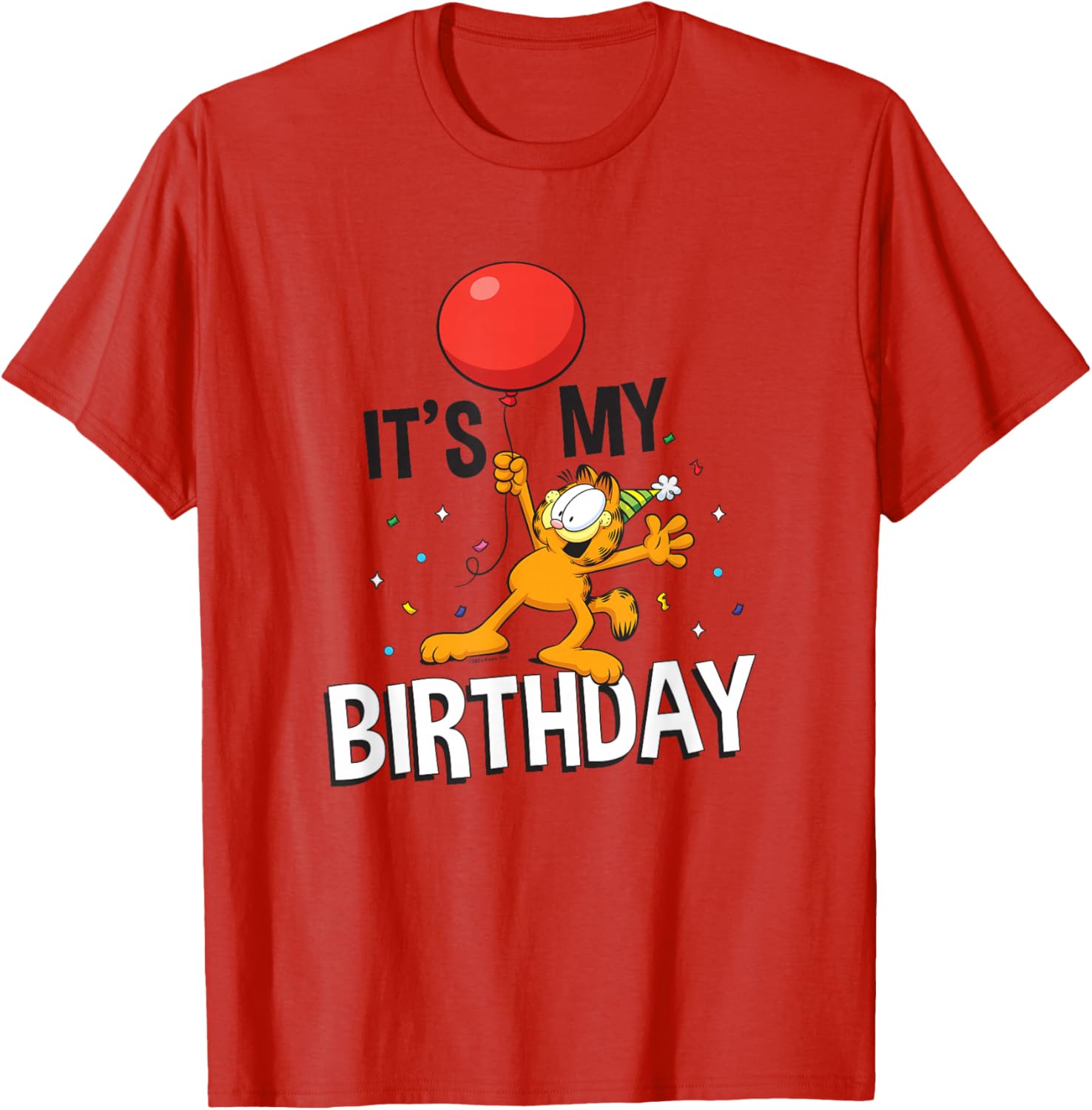 Garfield Birthday Confetti T-Shirt Fun Celebration Attire for Kids - 11