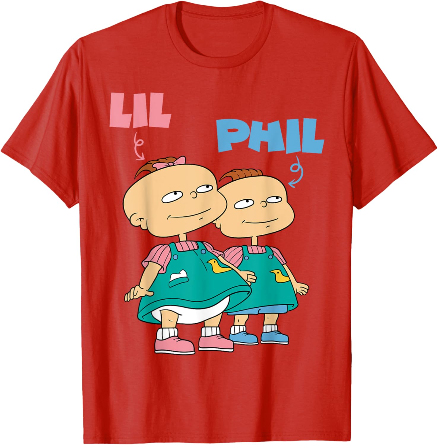 Mademark x Rugrats Lil and Phil Devil Twins T-Shirt for Kids and Adults - 1
