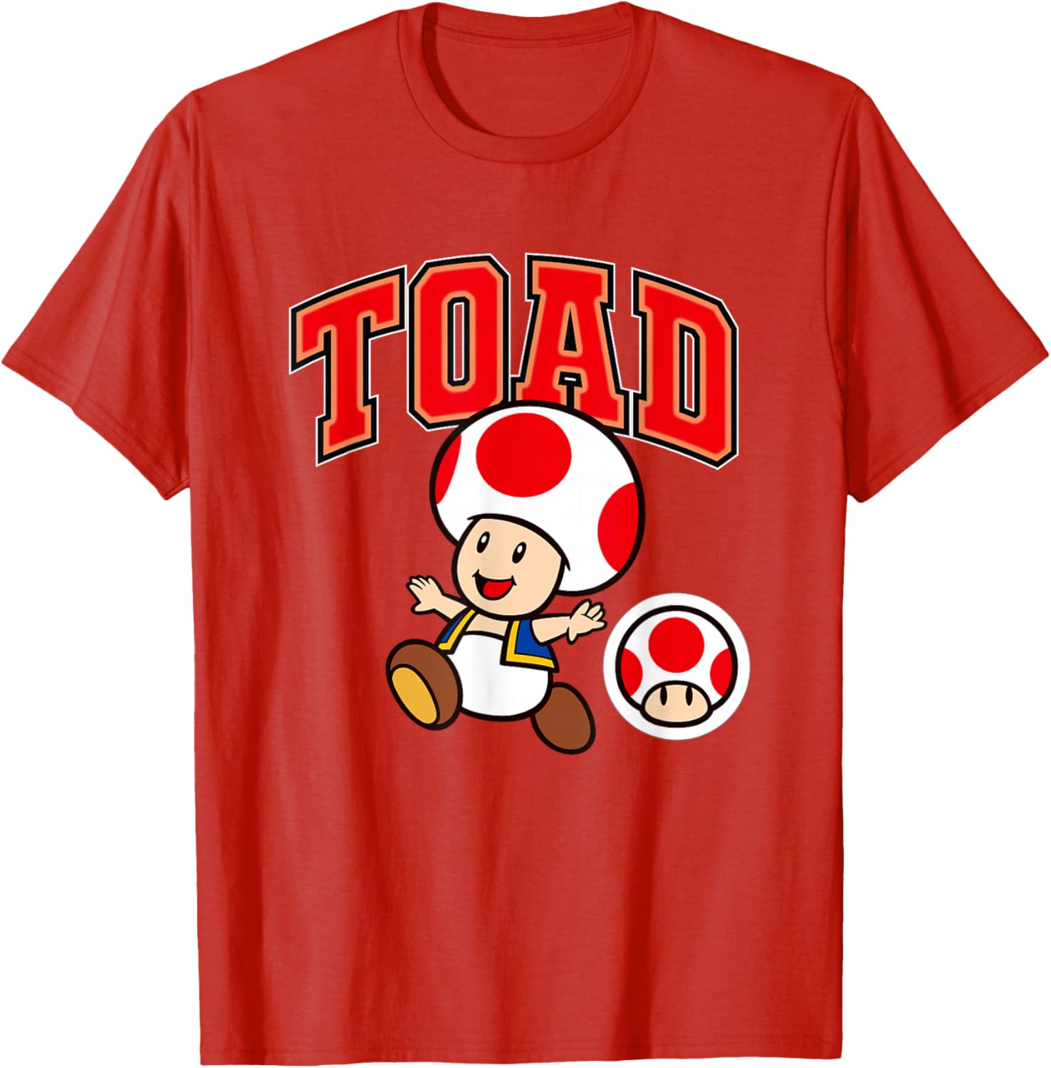 Super Mario Toad Collegiate Style T-Shirt for Fun Gaming Fashion - 1