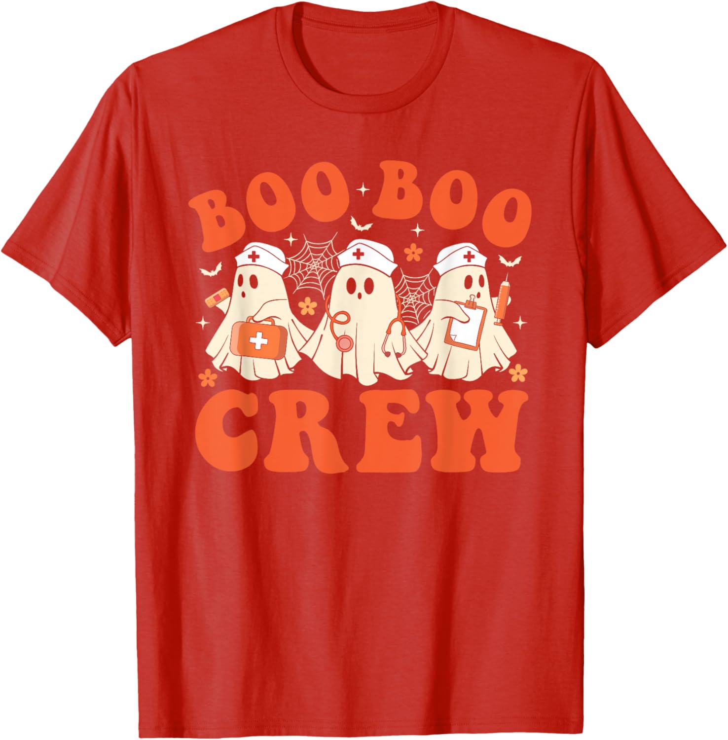 Boo Boo Crew Nurse Ghost Scrub Top Halloween Costume T-Shirt for Nurses - 15