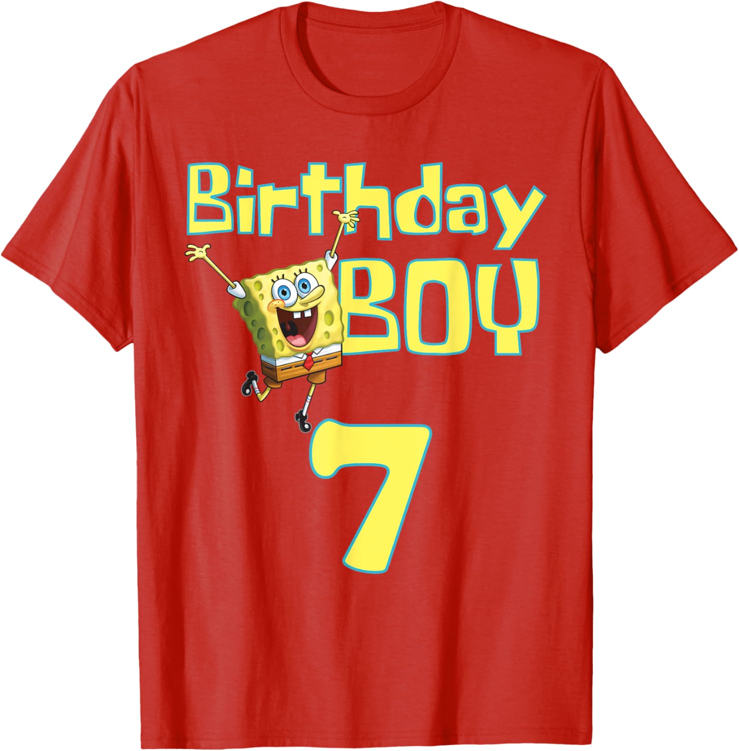 SpongeBob SquarePants Birthday Boy 7 T-Shirt for Fun Celebrations - 10