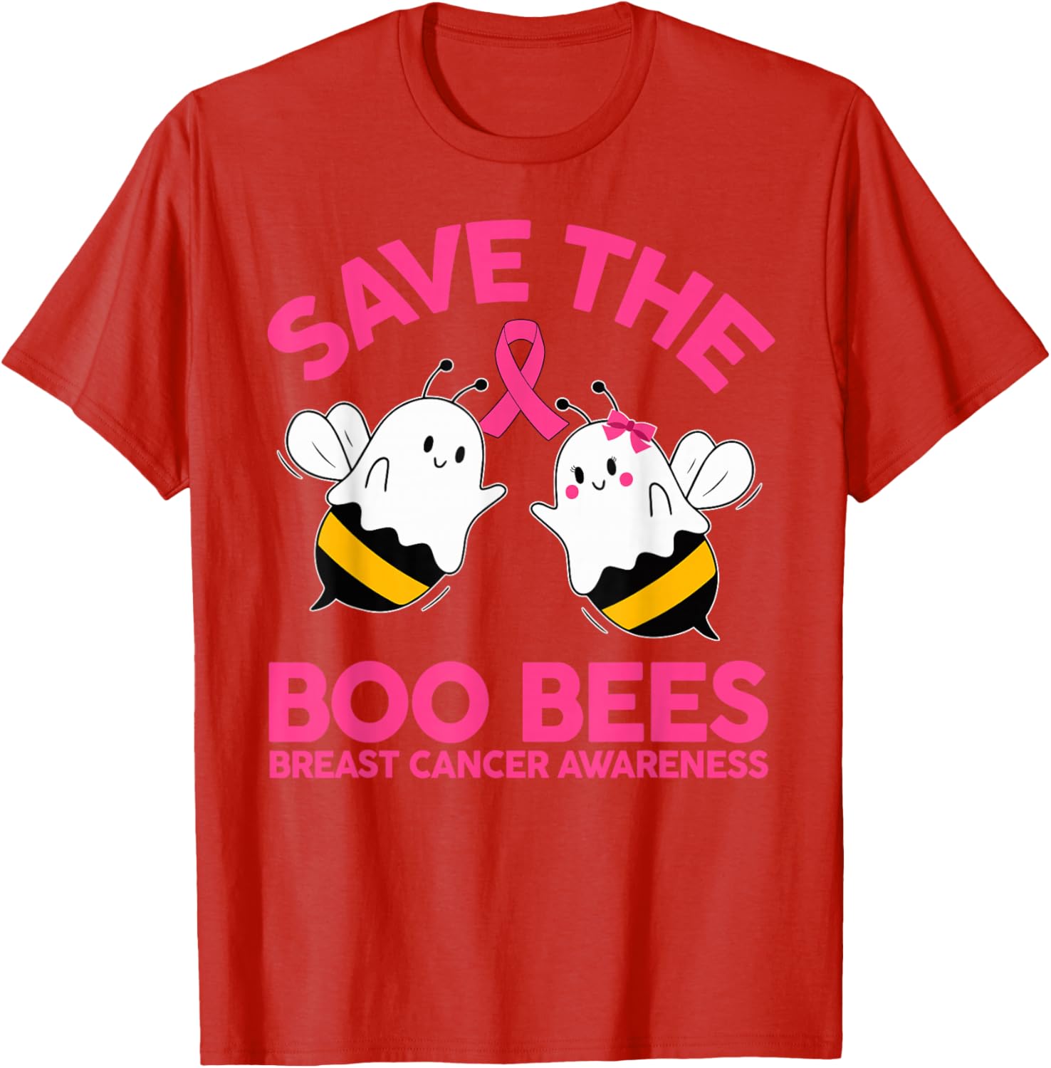 Save The Boobees Breast Cancer Halloween T-Shirt for Women - 27