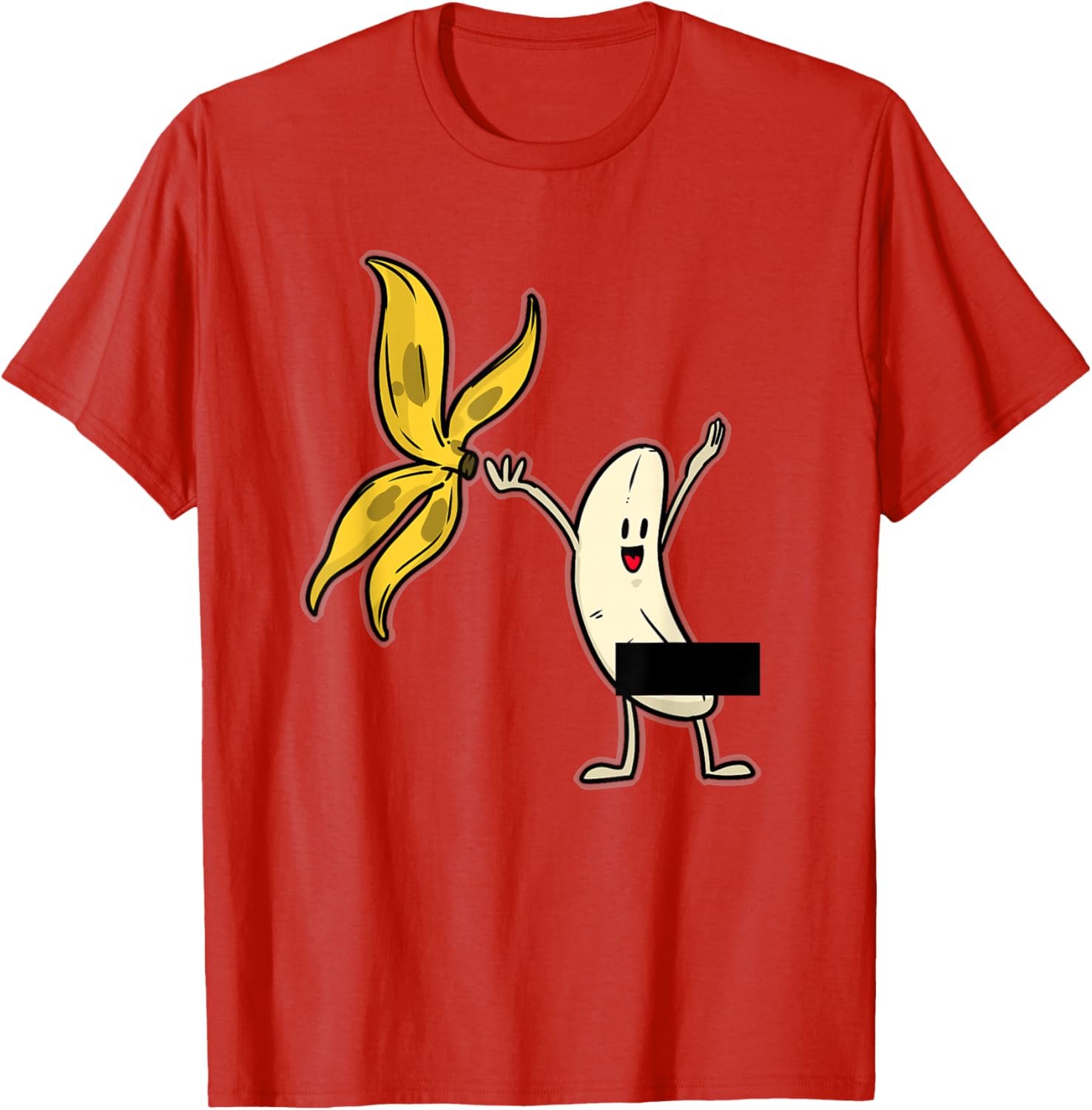Funny Banana Striptease Censored Adult Tee Shirt for Humor Lovers - 20