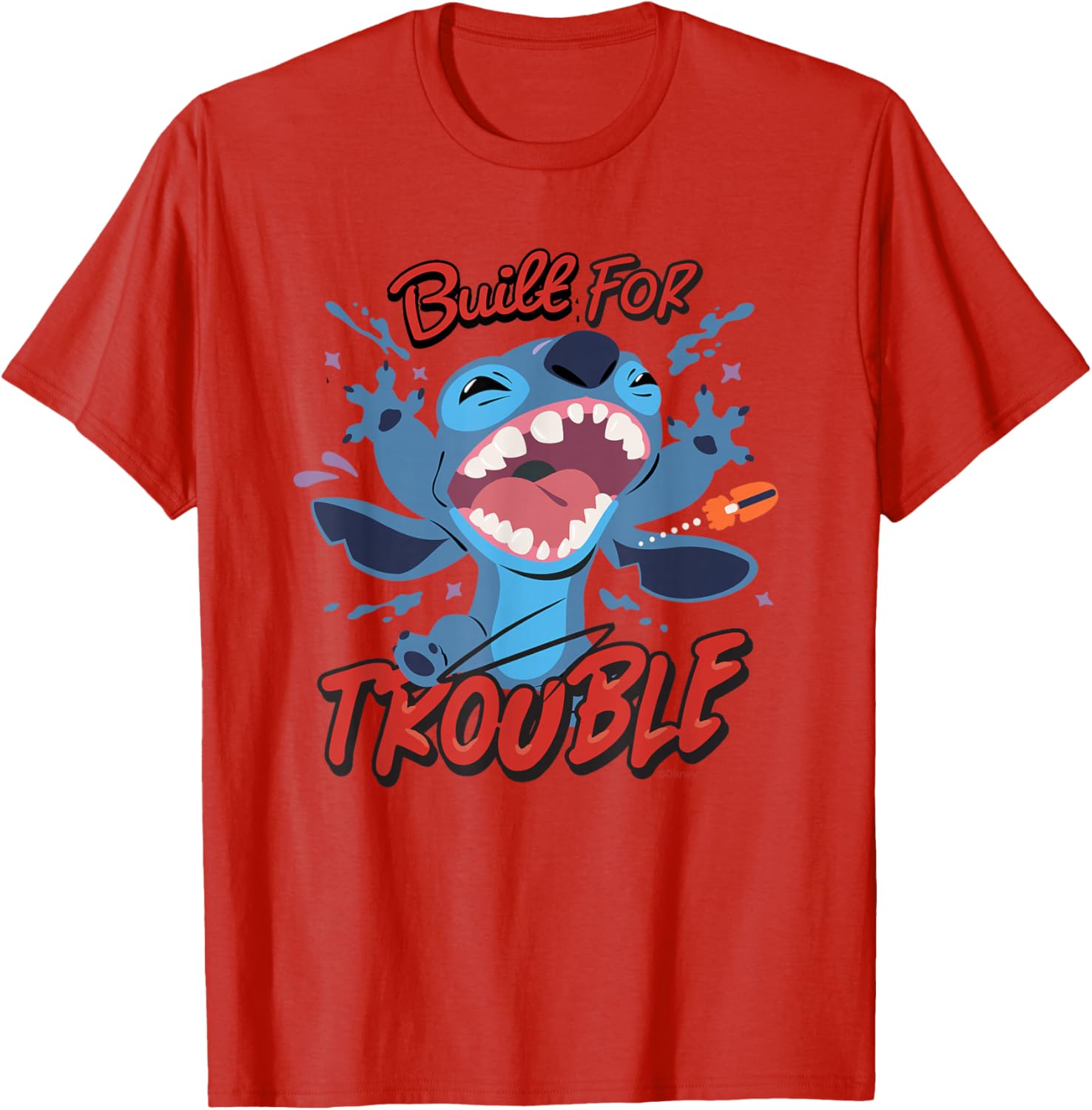 Disney Stitch Built for Trouble T-Shirt Fun Apparel for Fans of Lilo and Stitch - 17