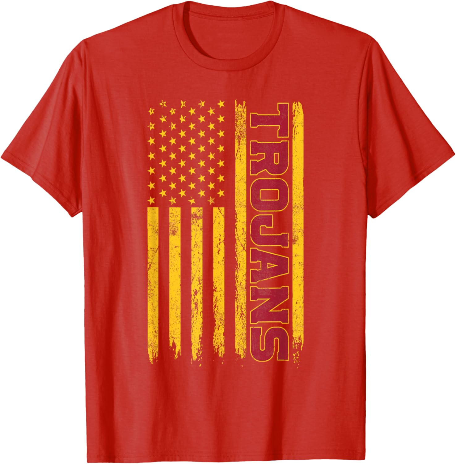 USC Trojans American Flag T-Shirt for Sports Fans and Outdoors Fun - 18