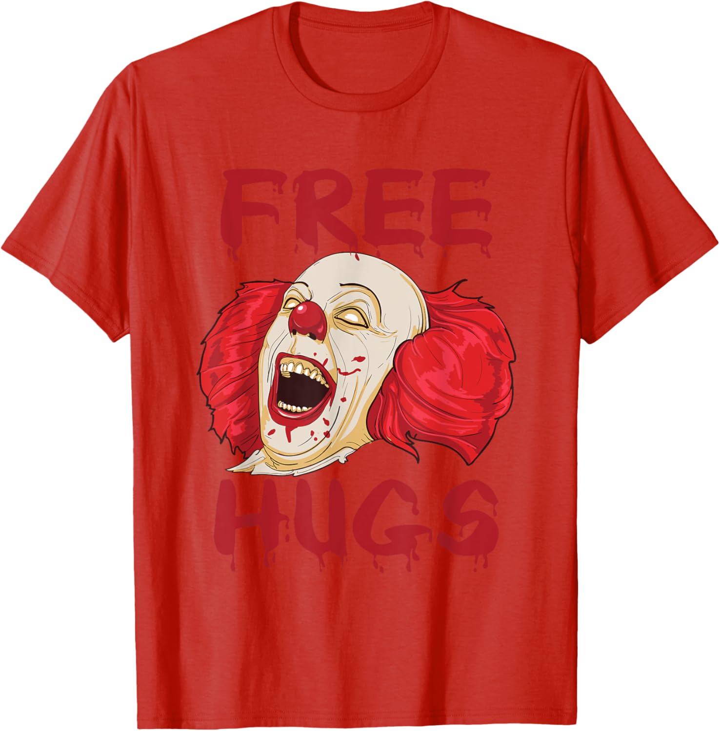 Free Hugs Halloween Scary Clown T-Shirt Gift for Horror Fans - 19