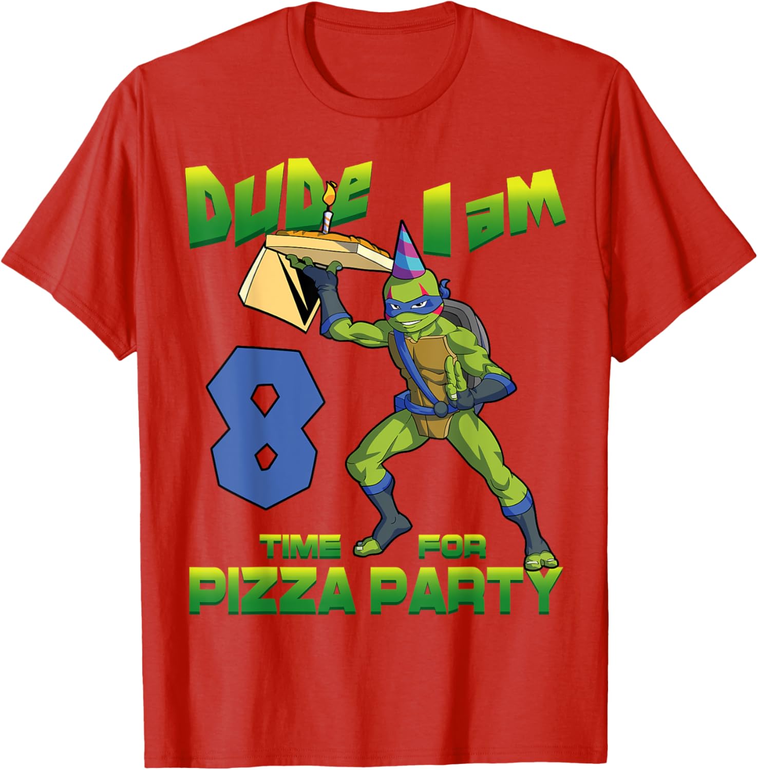 Mademark TMNT Leo Pizza Birthday T-Shirt for 8 Year Old Boys Fun Gift - 20