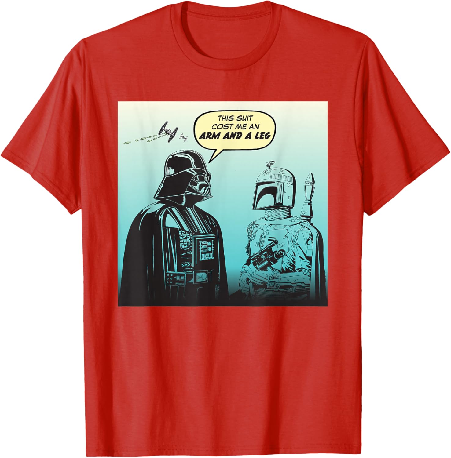 Star Wars Funny Darth Vader and Boba Fett Comic T-Shirt for Fans - 25