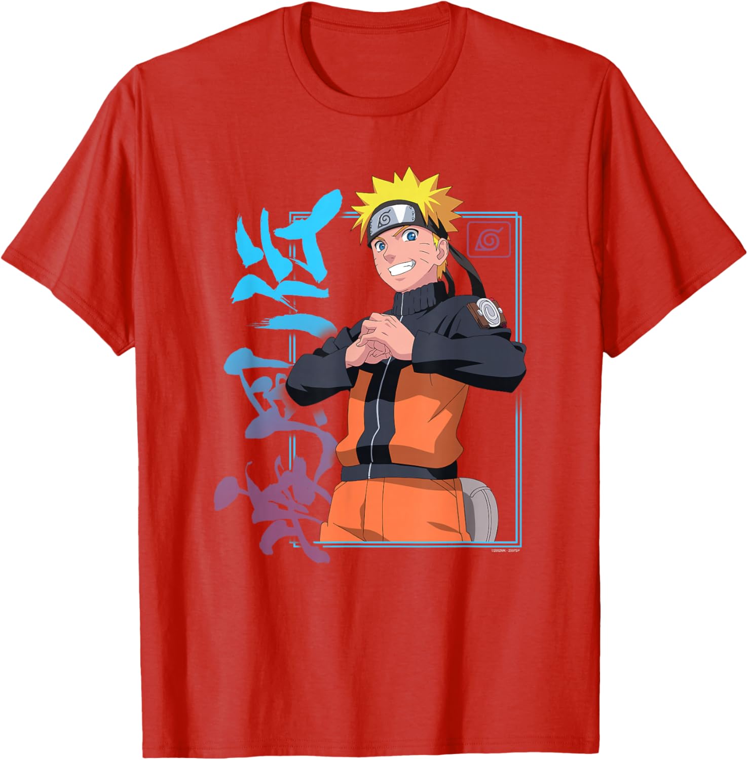Naruto Shippuden Kanji Frame T-Shirt for Anime Fans - Stylish Apparel - 2