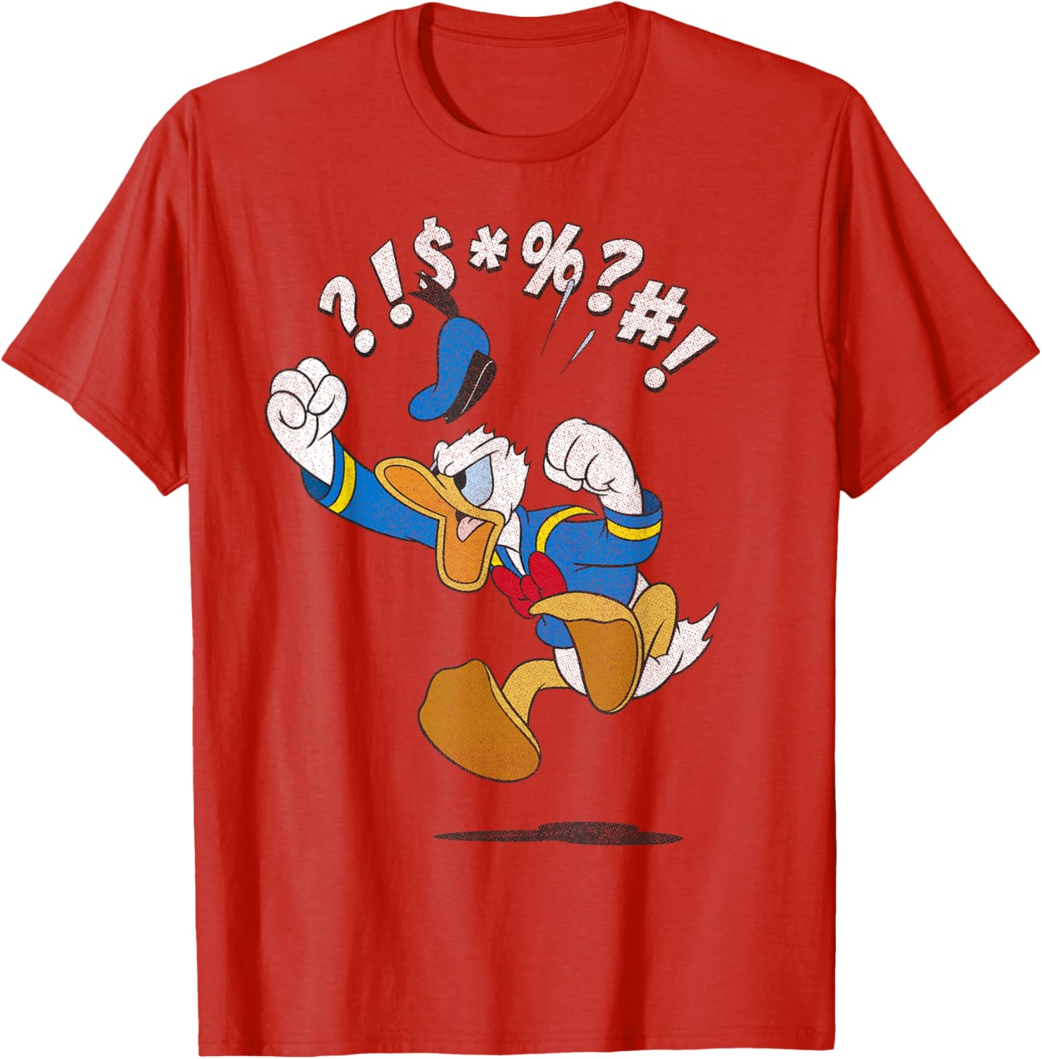 Vintage Donald Duck Angry Jump T-Shirt featuring Disney Mickey and Friends - 6